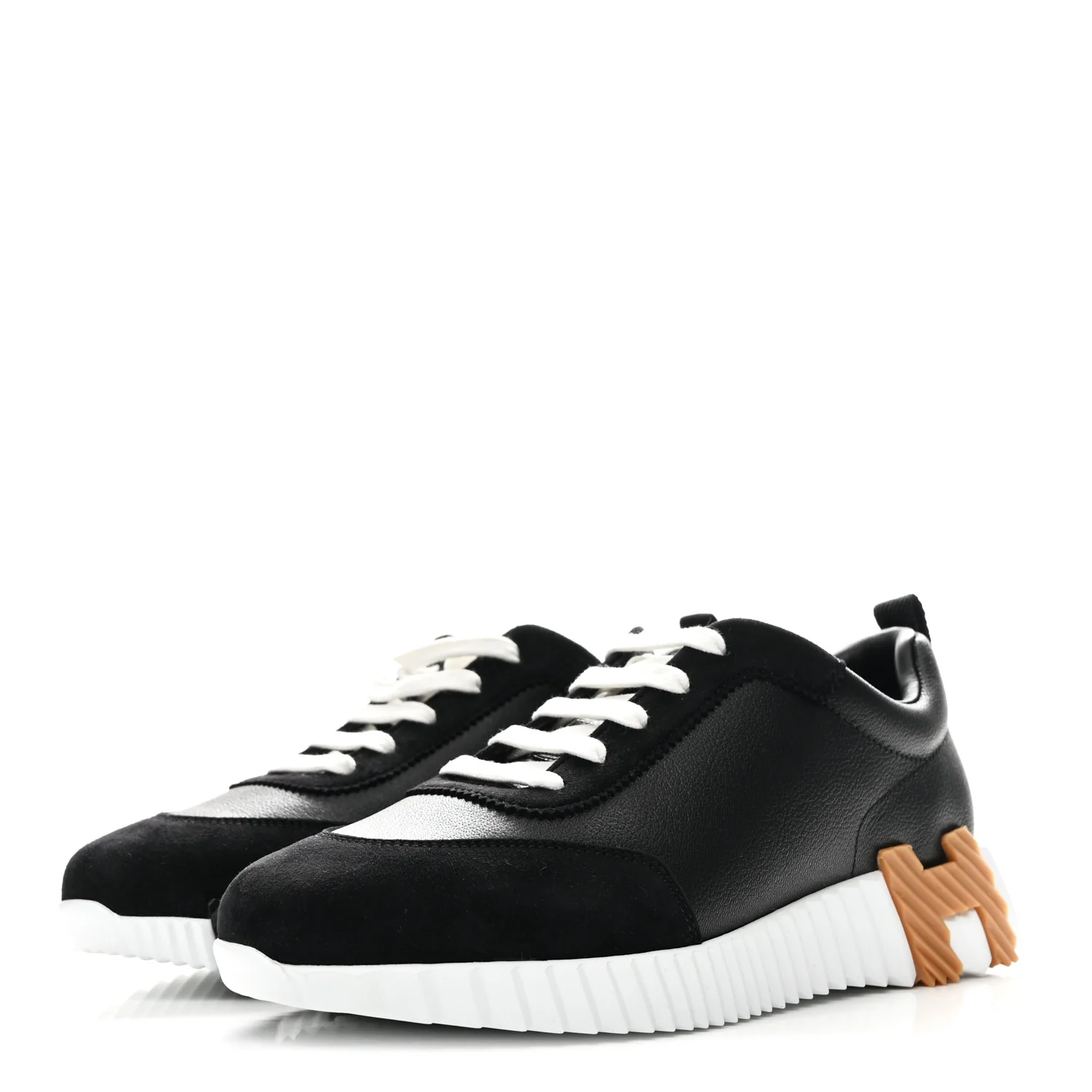 Goatskin Suede Goatskin Bouncing Sneakers 38.5 Black - Image 4