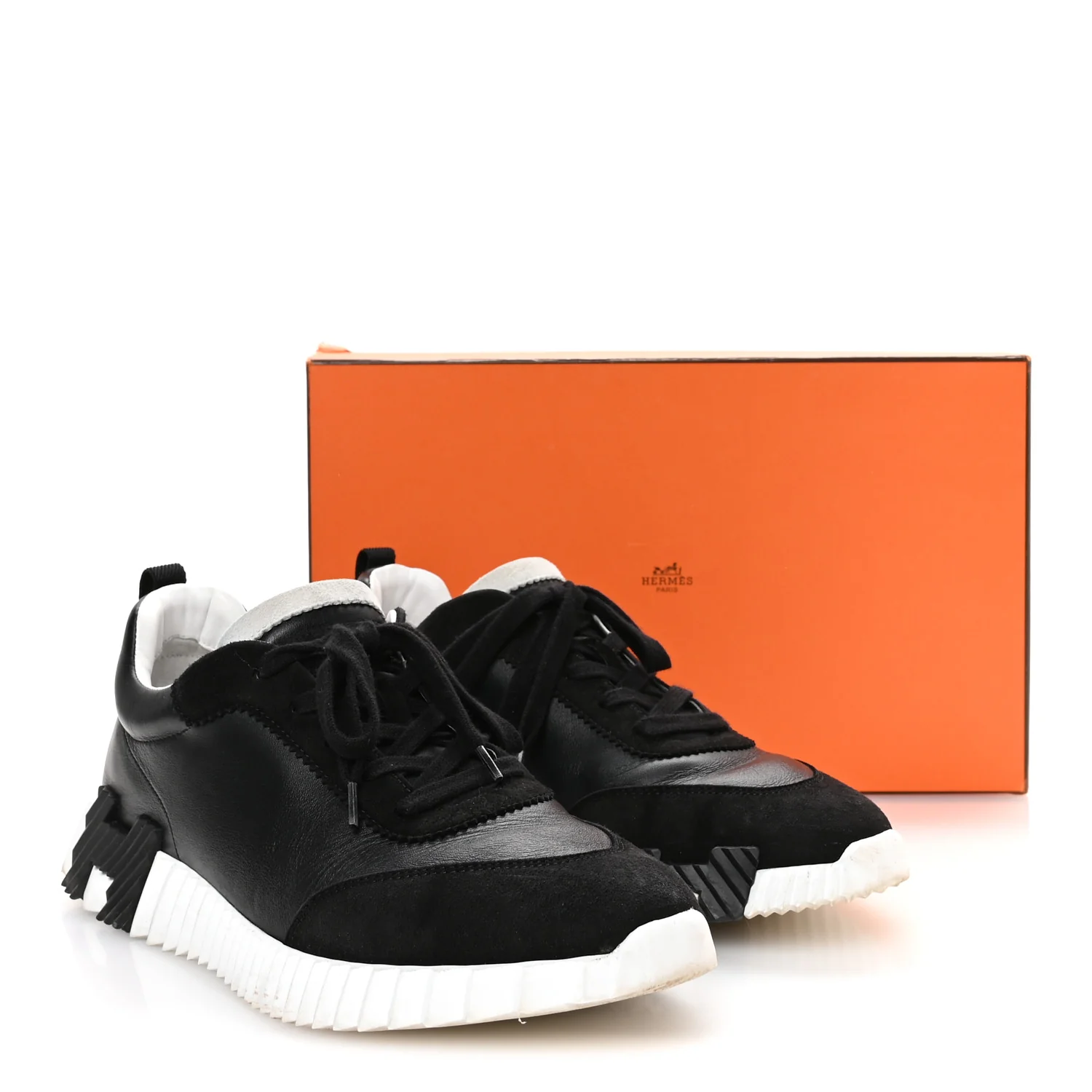 Goatskin Suede Goatskin Mens Bouncing Sneakers 43 Black - Image 9