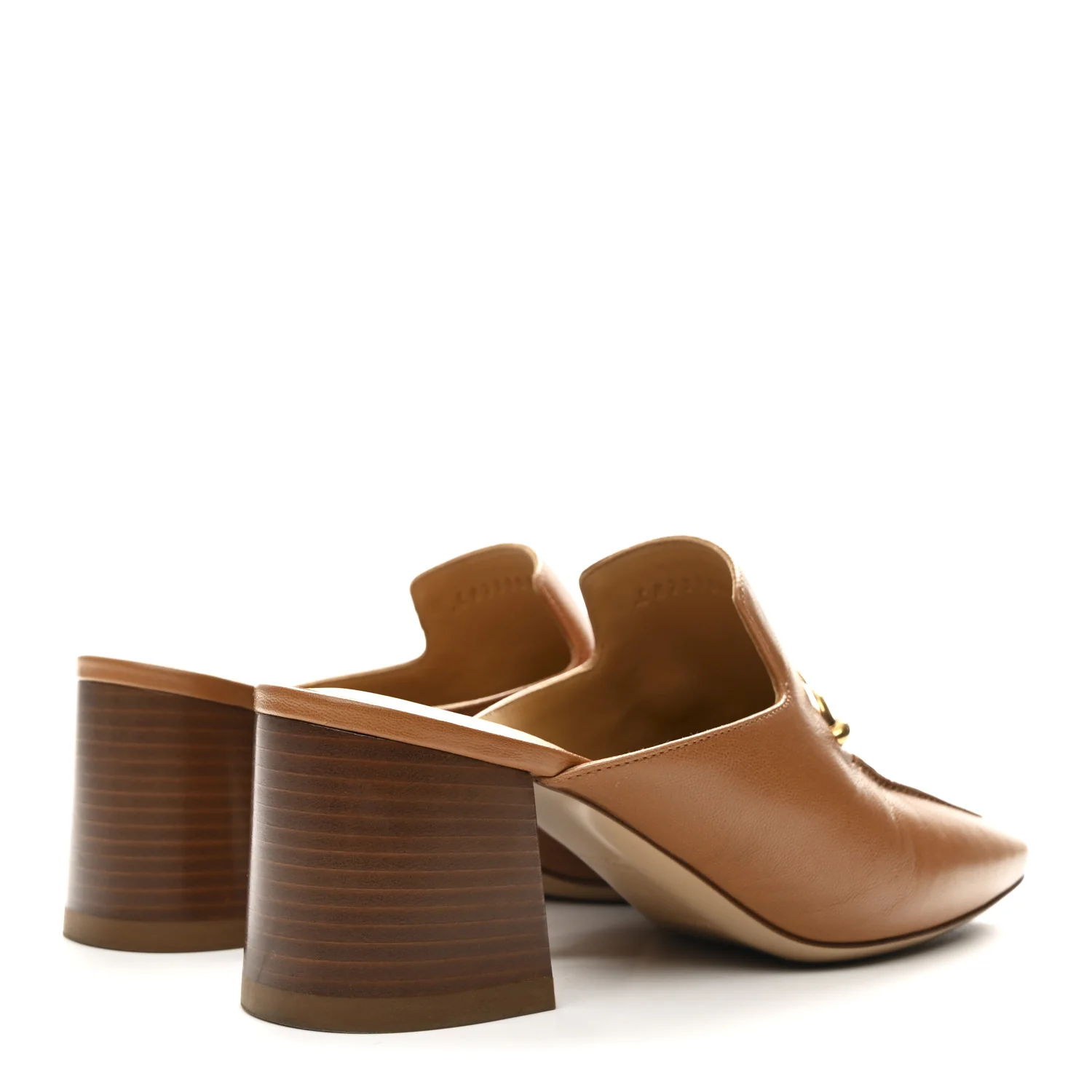 Goatskin Womens Gisele 60 Mules 38 Naturel - Image 5