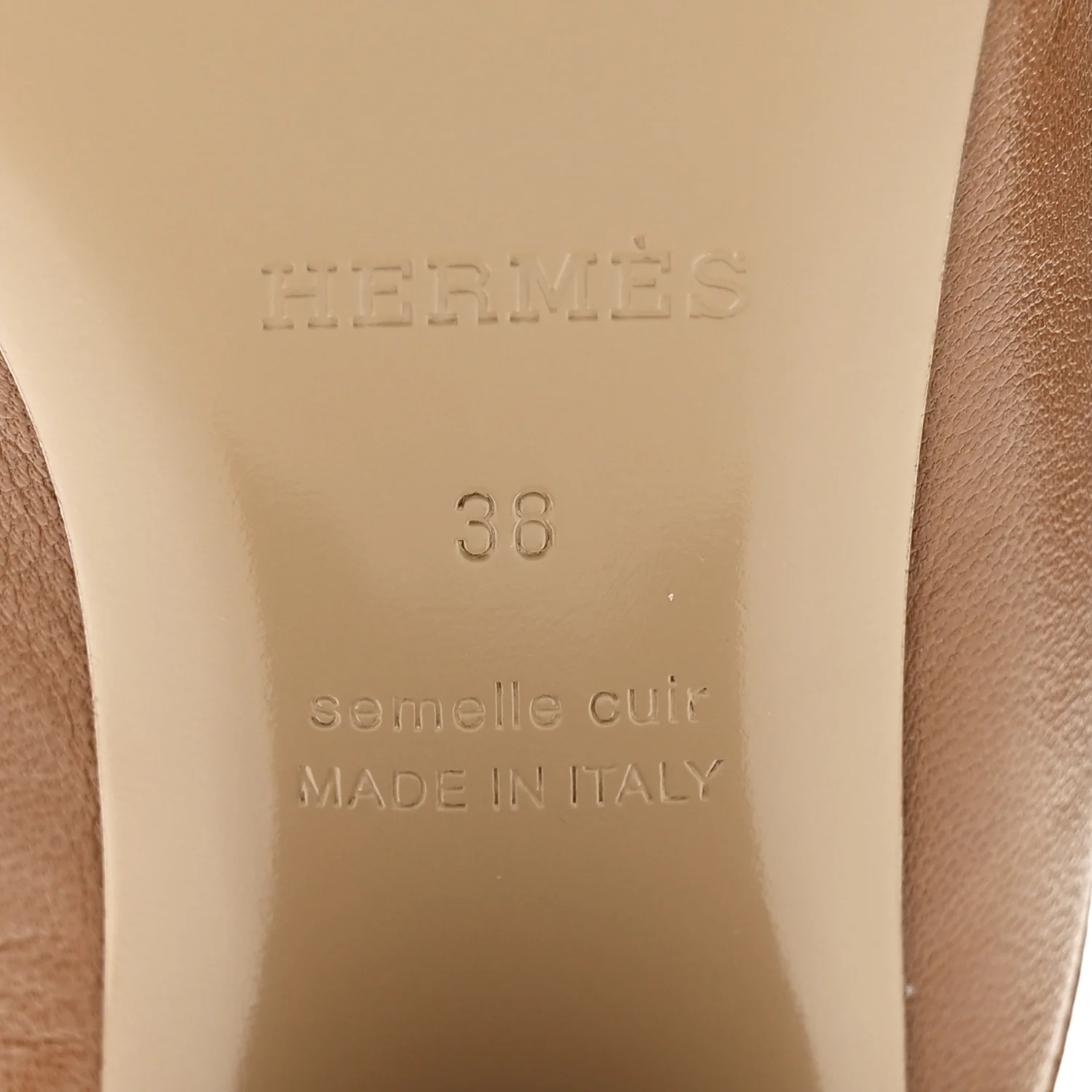 Goatskin Womens Gisele 60 Mules 38 Naturel - Image 7