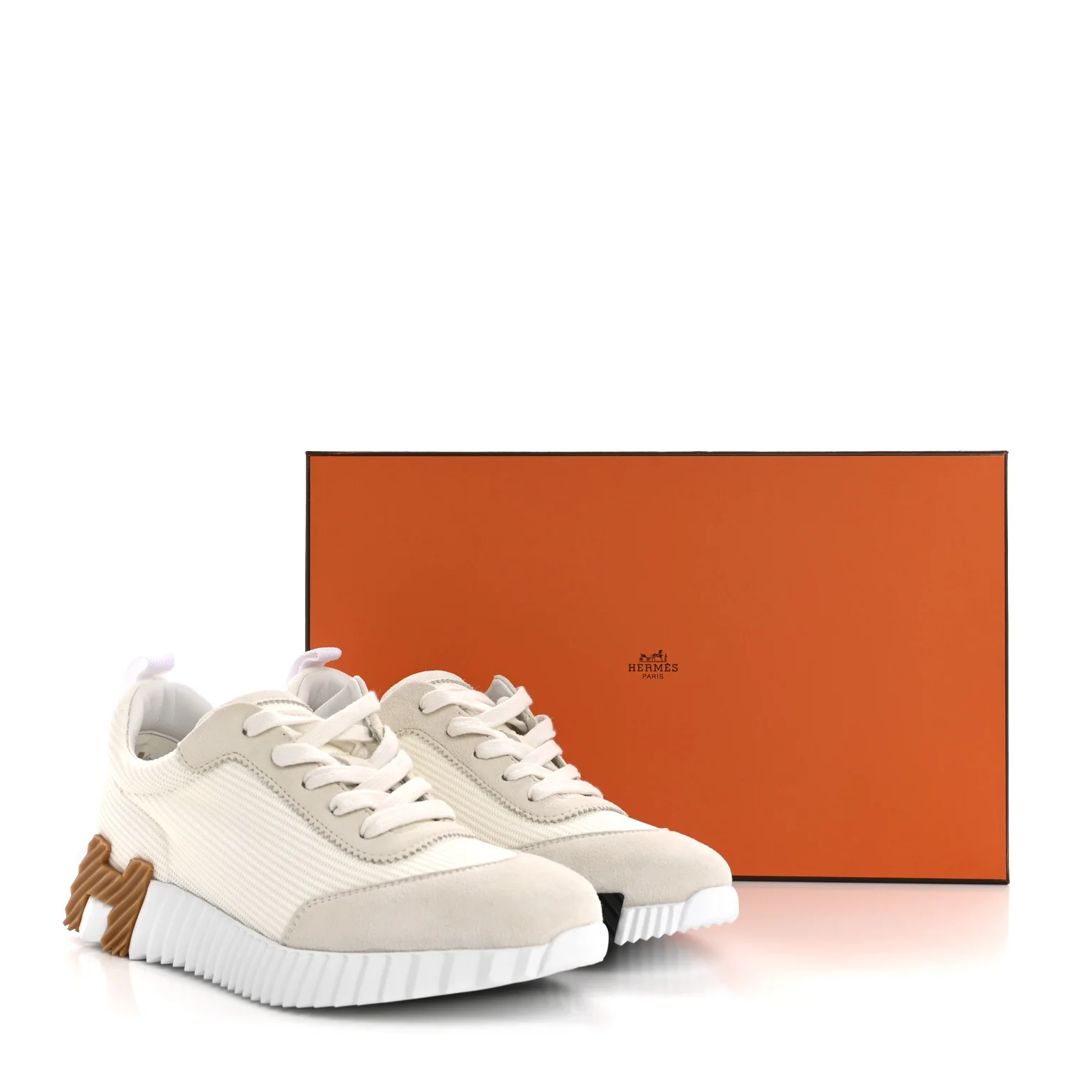 Graphic Mesh Suede Goatskin Womens Bouncing Sneakers 38.5 White - Image 11