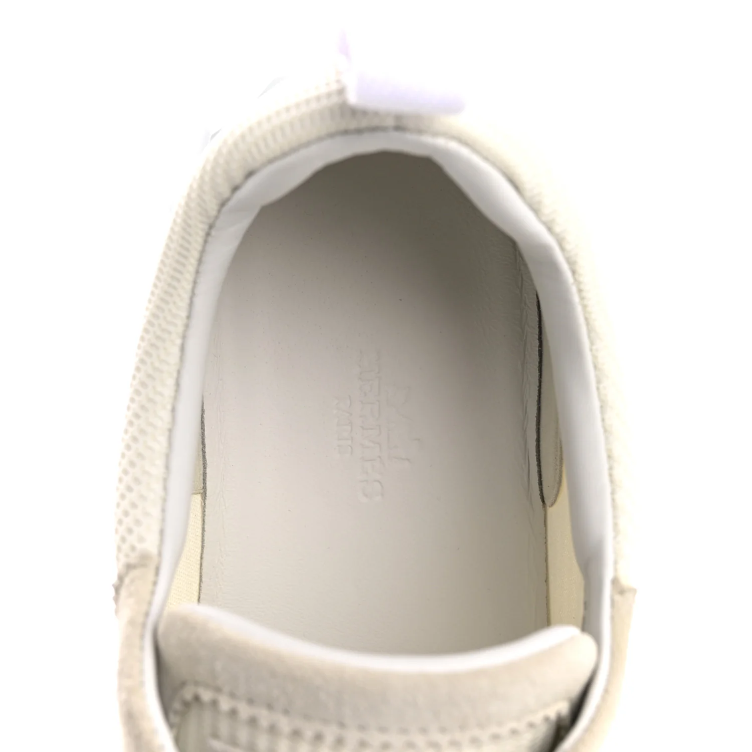 Graphic Mesh Suede Goatskin Womens Bouncing Sneakers 38.5 White - Image 7