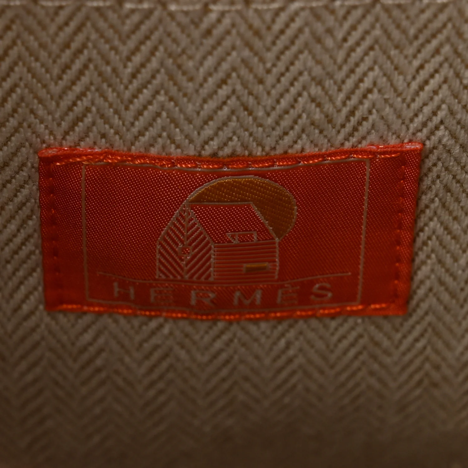H Canvas Embroidered Les Cabanes Backpack Orange Framboise - Image 6