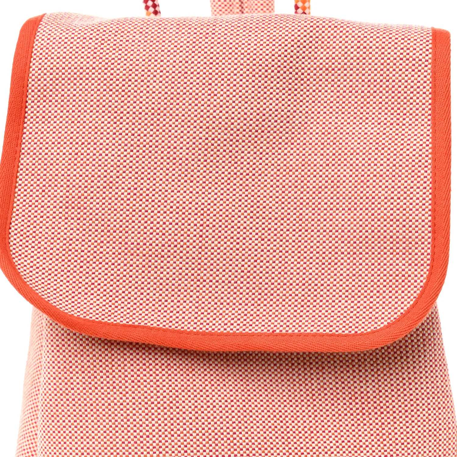 H Canvas Embroidered Les Cabanes Backpack Orange Framboise - Image 7