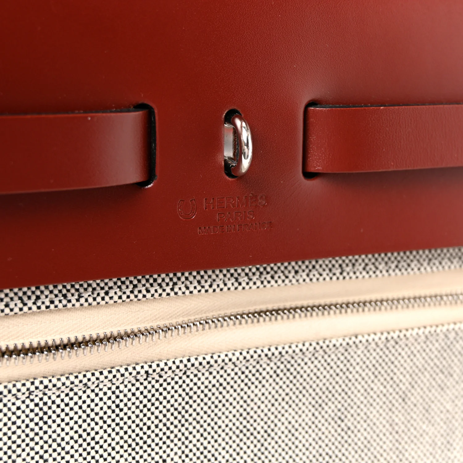 H Plume Canvas Vache Hunter Horseshoe Laque Circuit 24 Herbag Zip Retourne 31 Bleu Indigo Ecru Rouge H - Image 7
