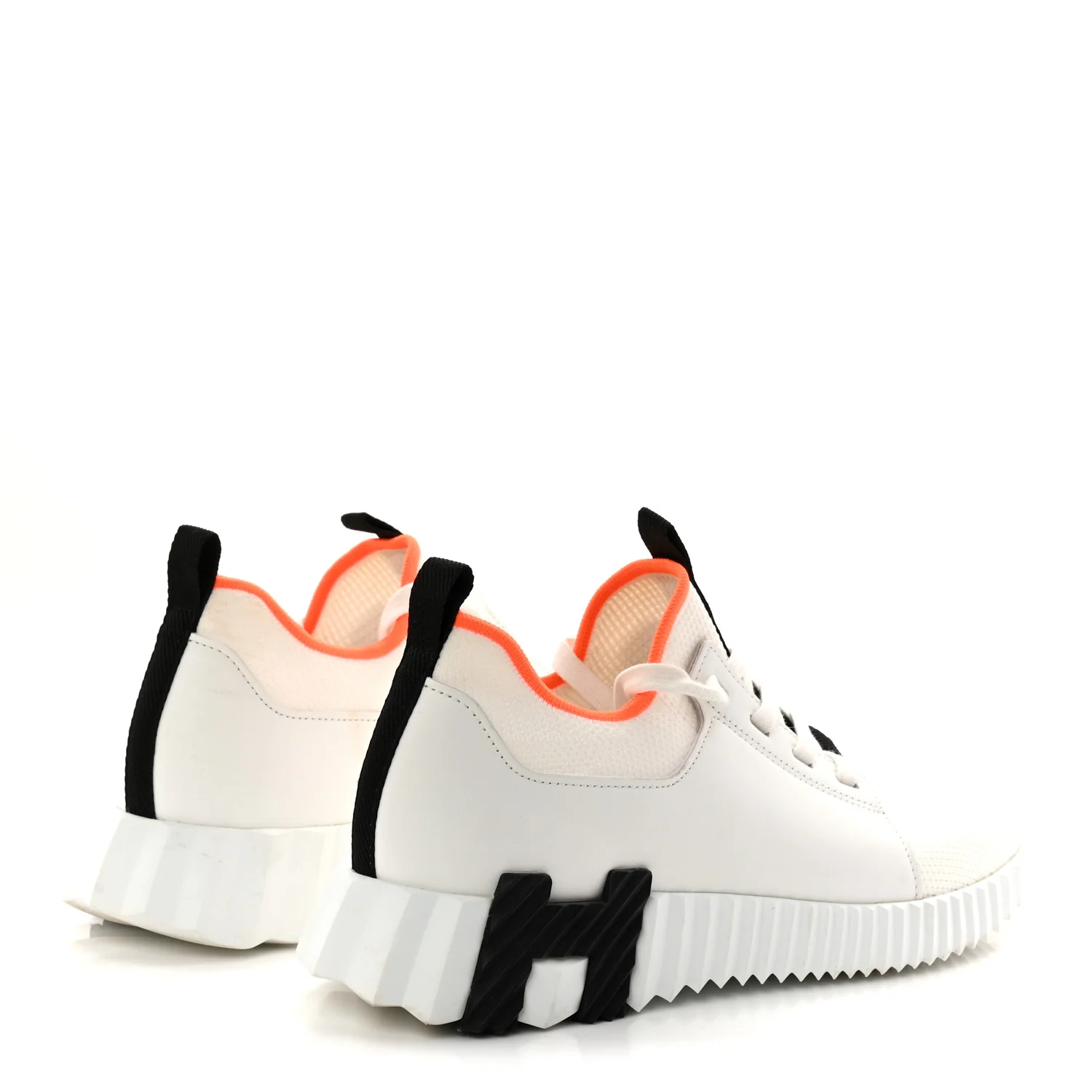 Knit Calfskin Depart Sneakers 38 White - Image 5