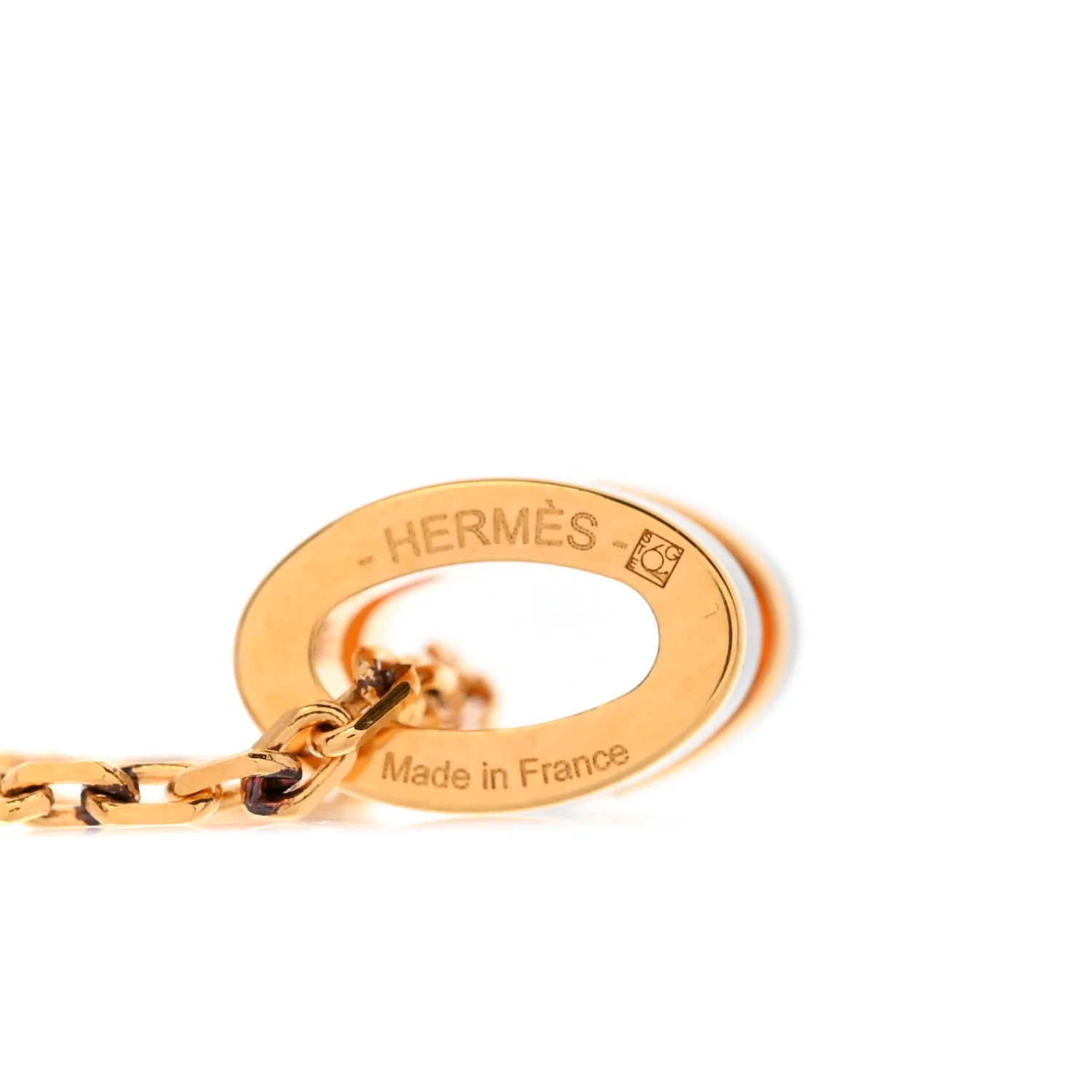 Lacquered Gold Mini Pop H Pendant Necklace Black - Image 5