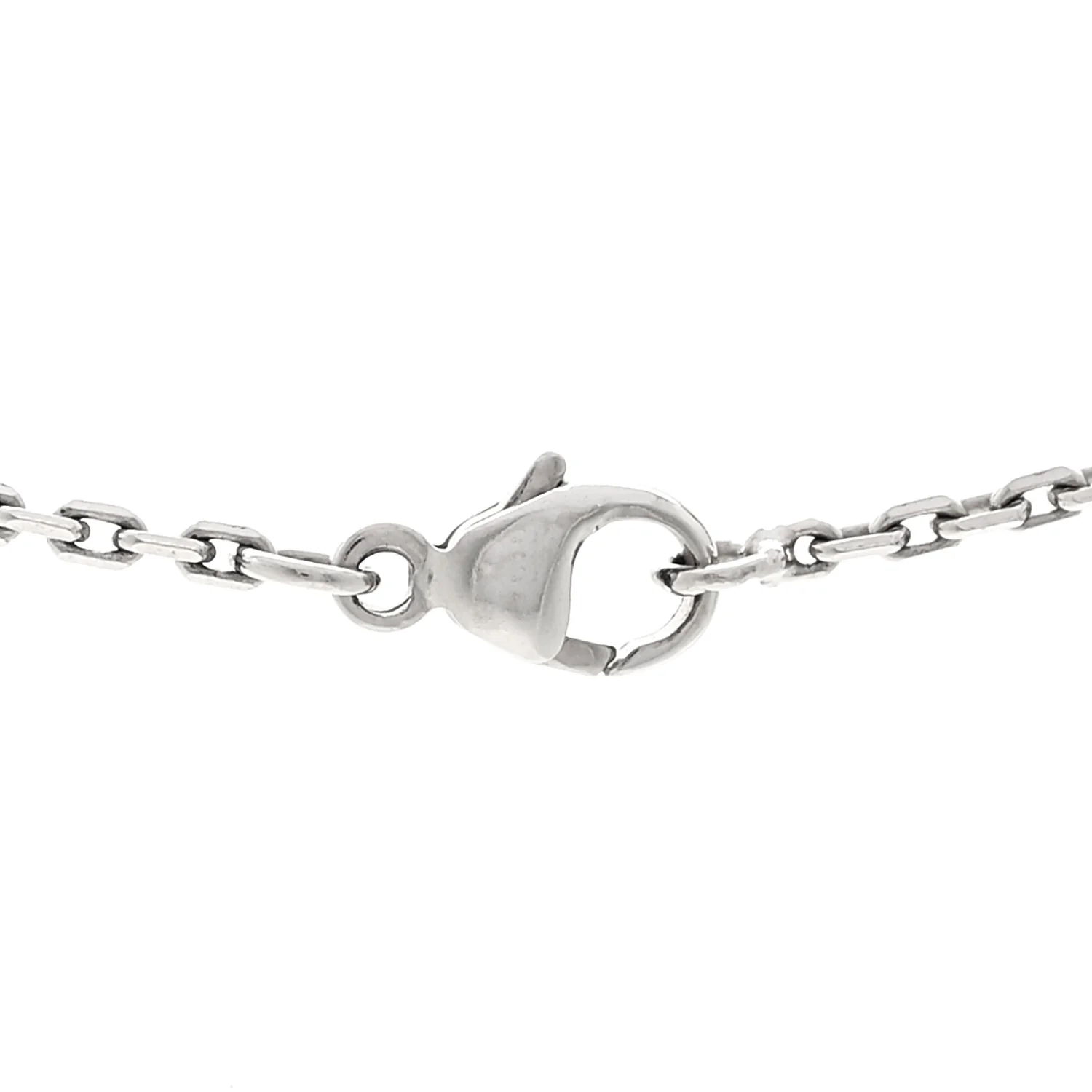 Lacquered Palladium Mini Pop H Pendant Necklace White - Image 4