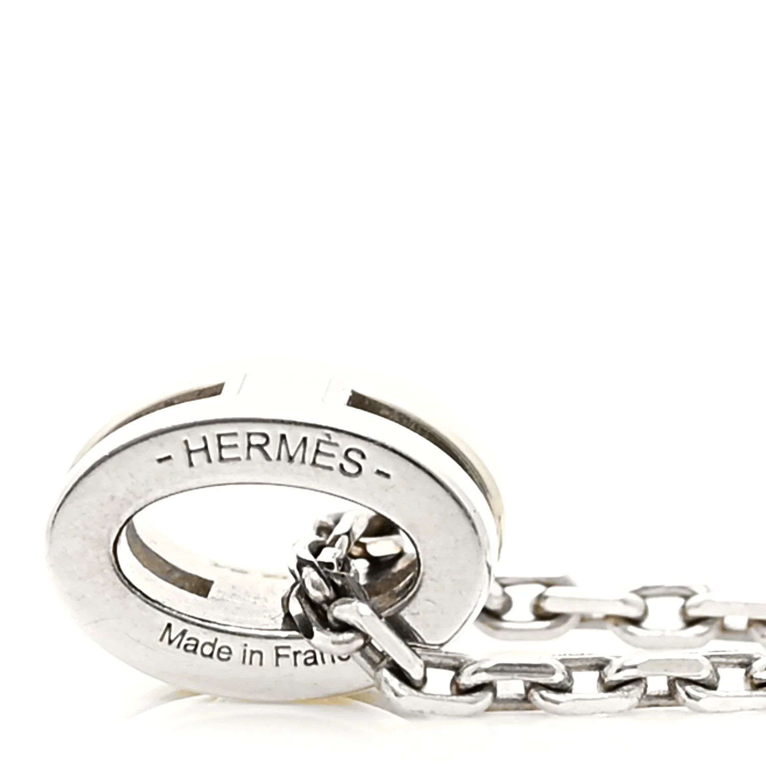 Lacquered Palladium Mini Pop H Pendant Necklace White - Image 5