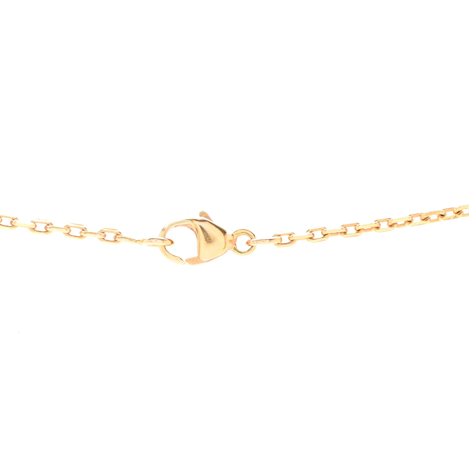 Lacquered Rose Gold Pop H Pendant Necklace Black - Image 5