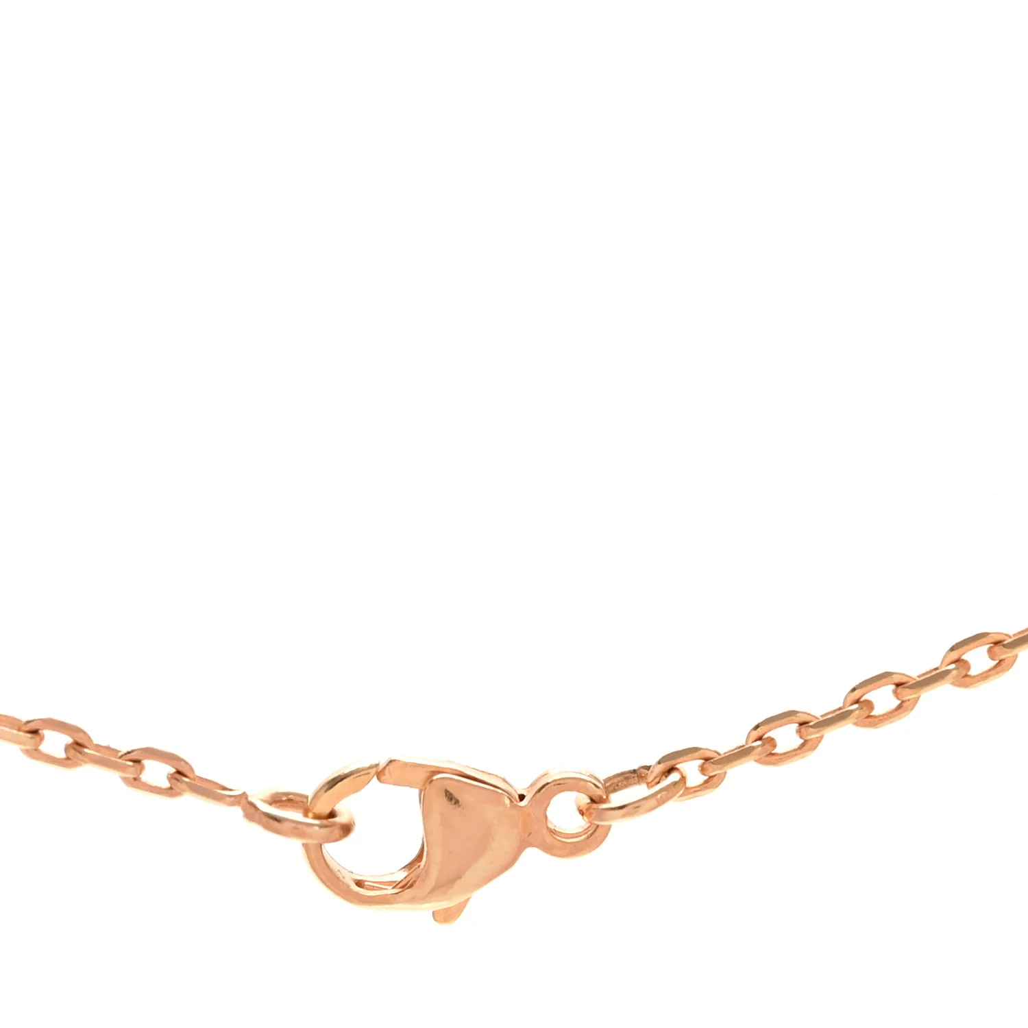 Lacquered Rose Gold Pop H Pendant Necklace White - Image 5