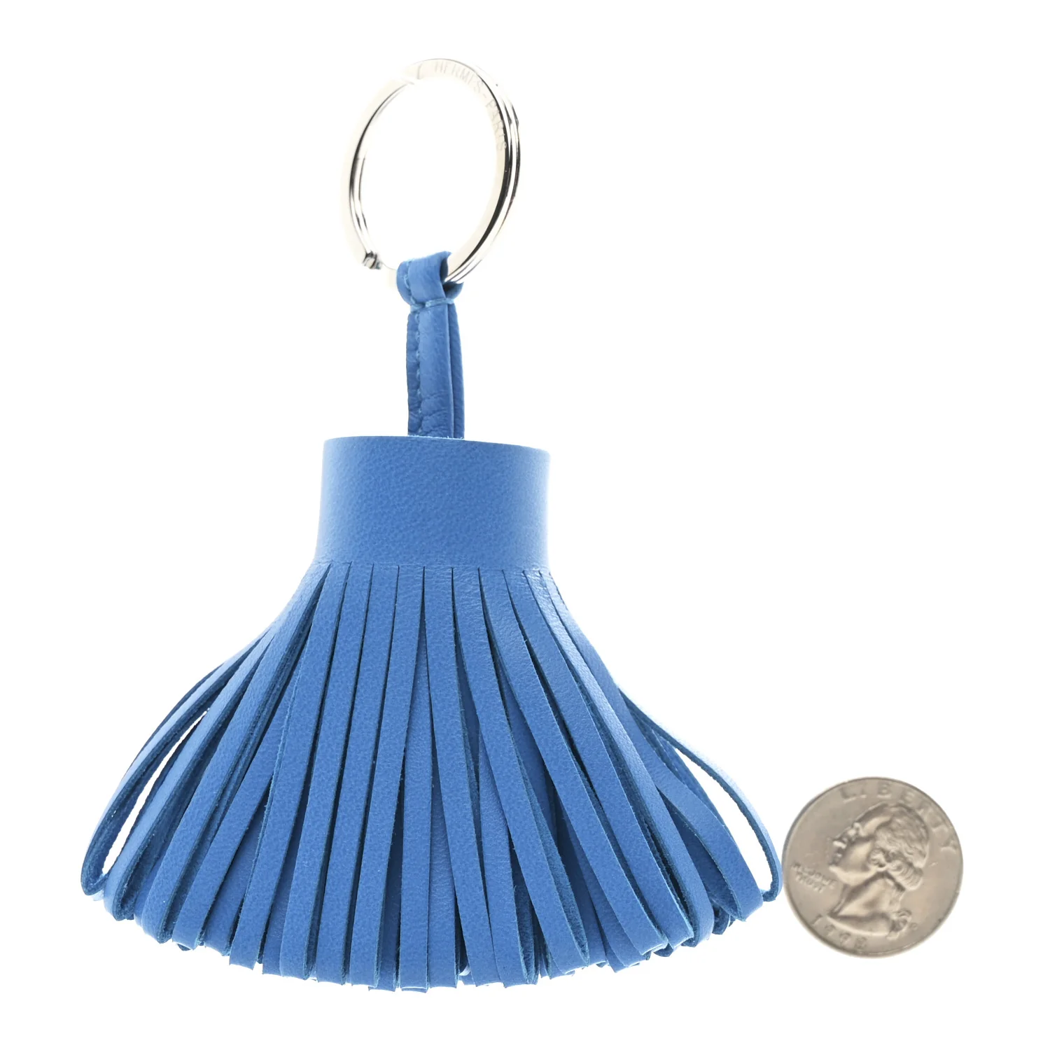 Lambskin Carmen Tassel Key Holder Bleu Zanzibar - Image 2