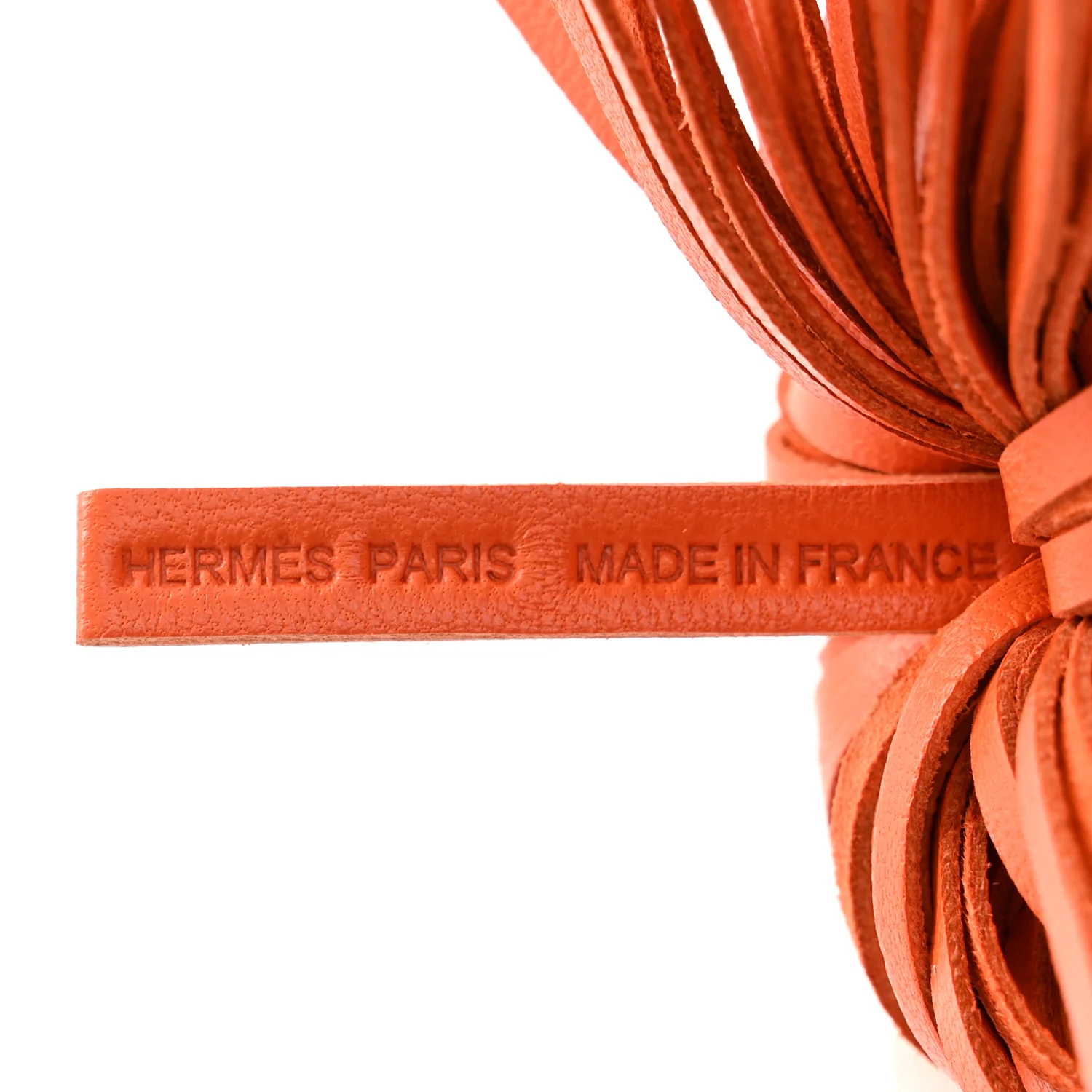 Lambskin Carmen Tassel Key Holder Orange - Image 3