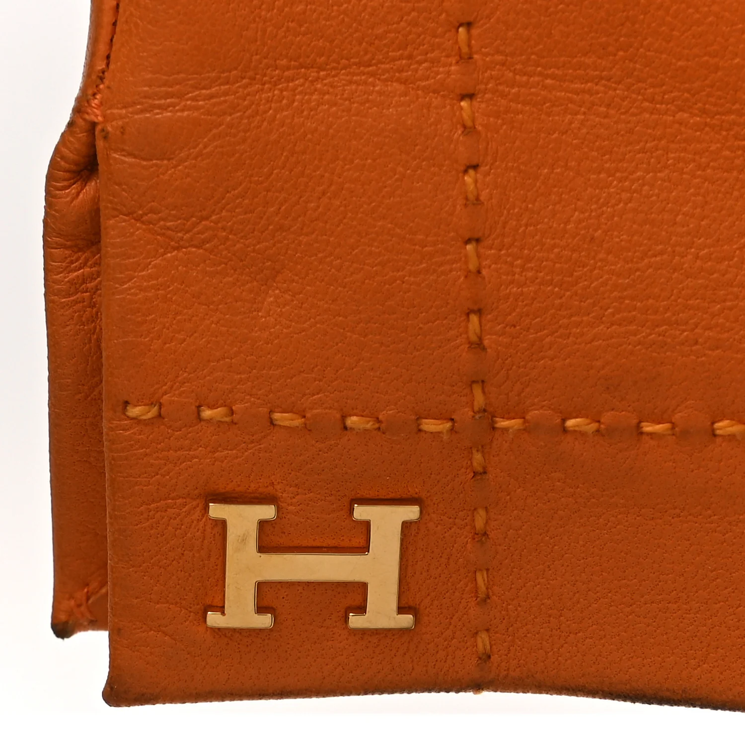 Lambskin Gloves 8 Orange - Image 5