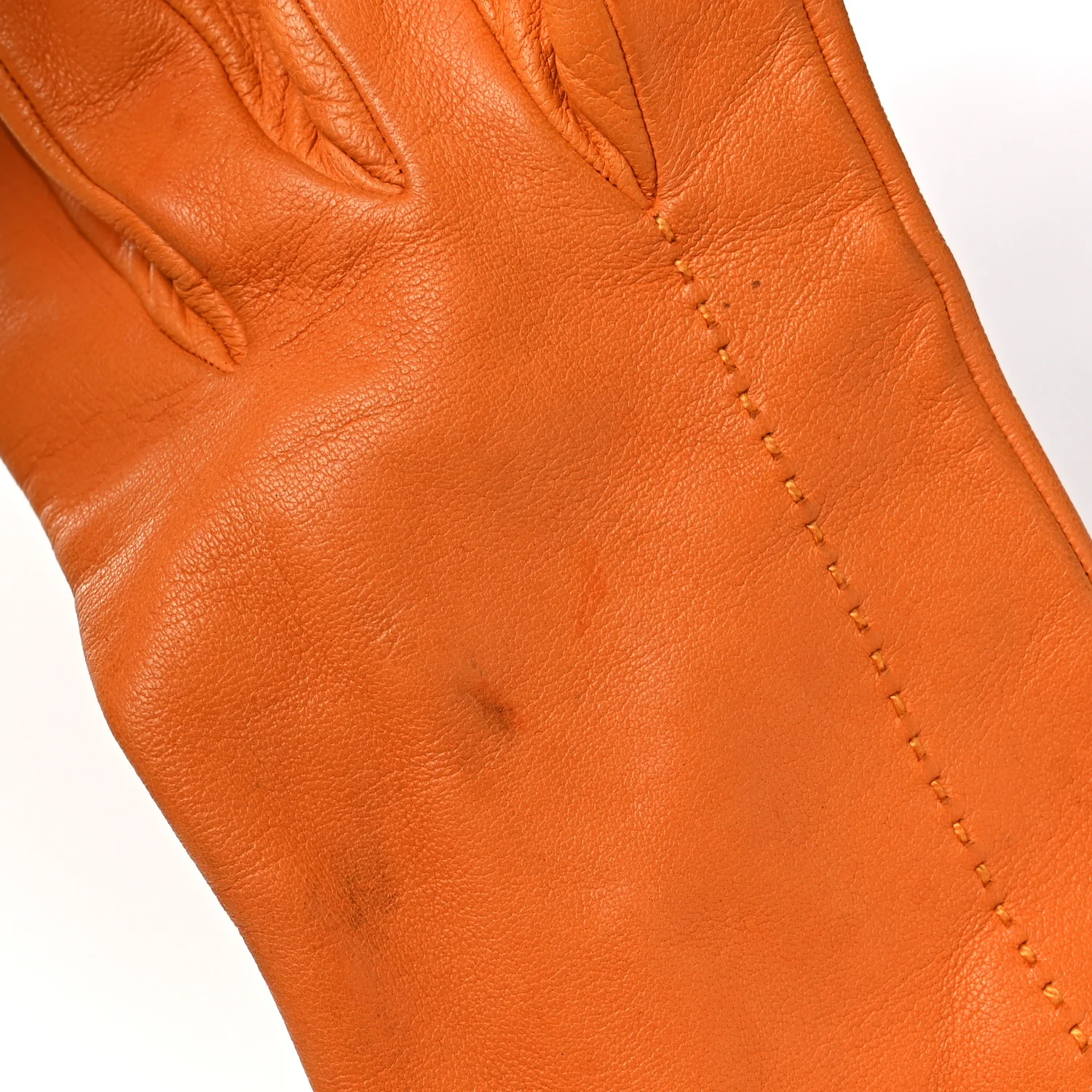 Lambskin Gloves 8 Orange - Image 6