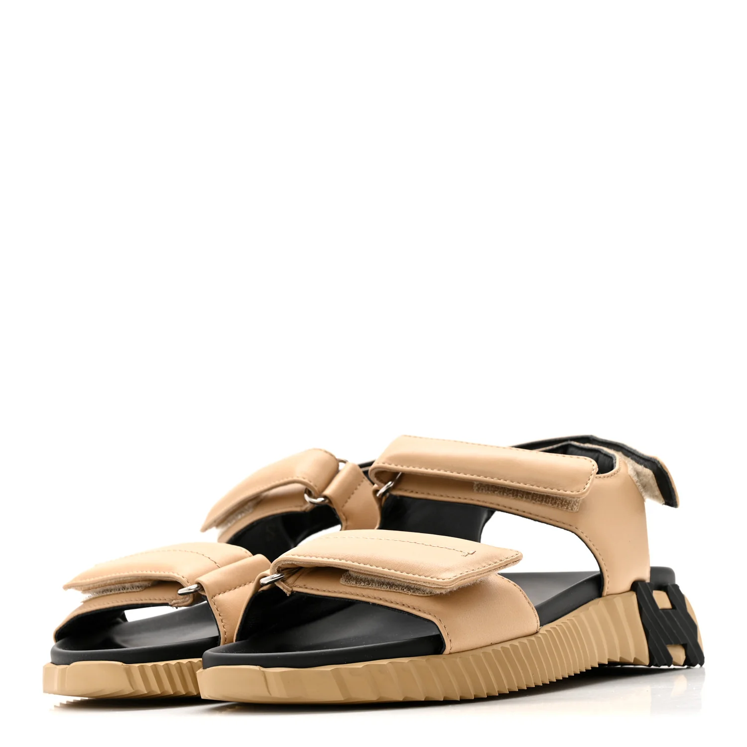 Lambskin Junior Womens Sandals 37.5 Beige Albinos - Image 4