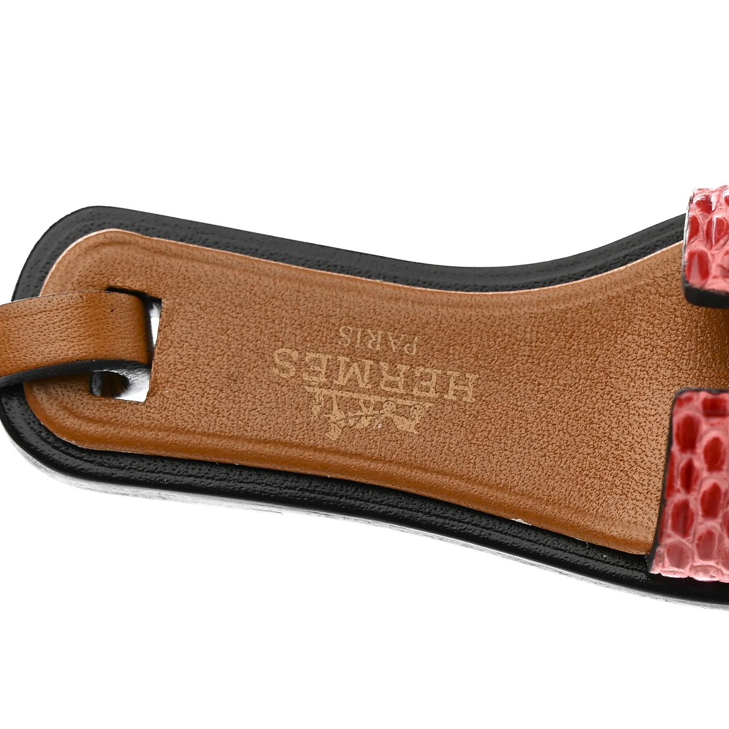 Lizard Butler Calfskin Hunter Oran Nano Bag Charm Sanguine - Image 3