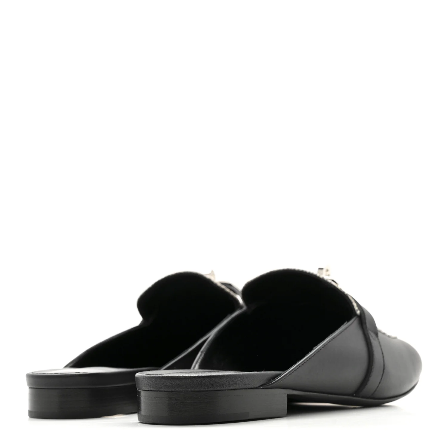 Lizard Calfskin Oz Mules 37 Ombre Black - Image 5