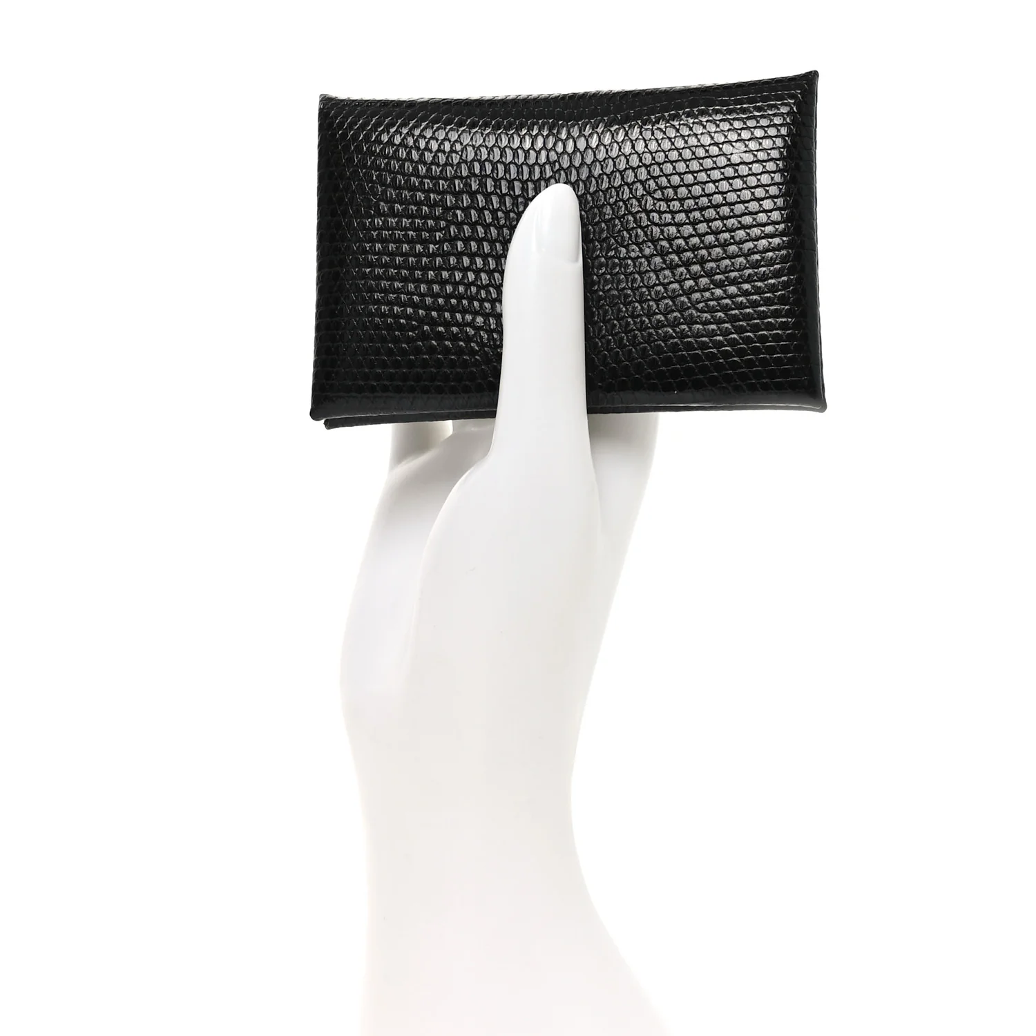 Lizard Calvi Card Case Black - Image 2
