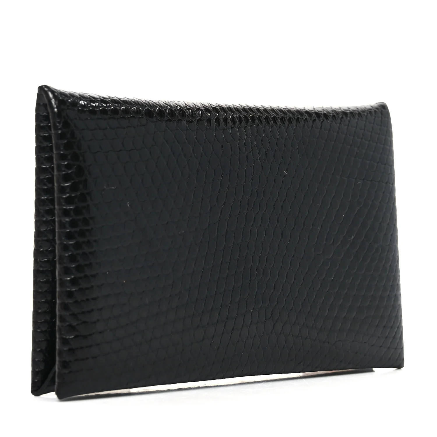 Lizard Calvi Card Case Black - Image 3