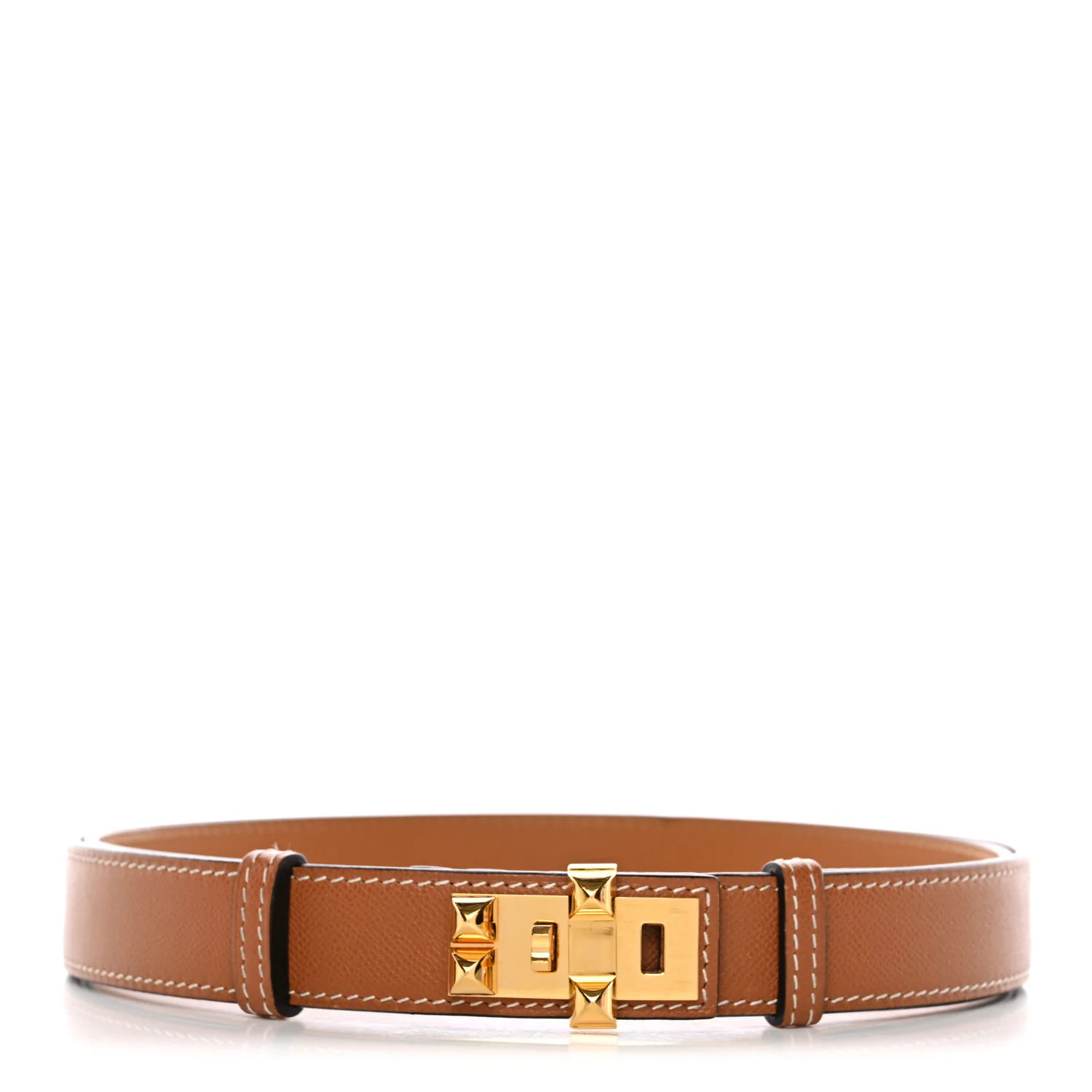 Madame Calfskin 24mm Collier De Chien Belt Gold