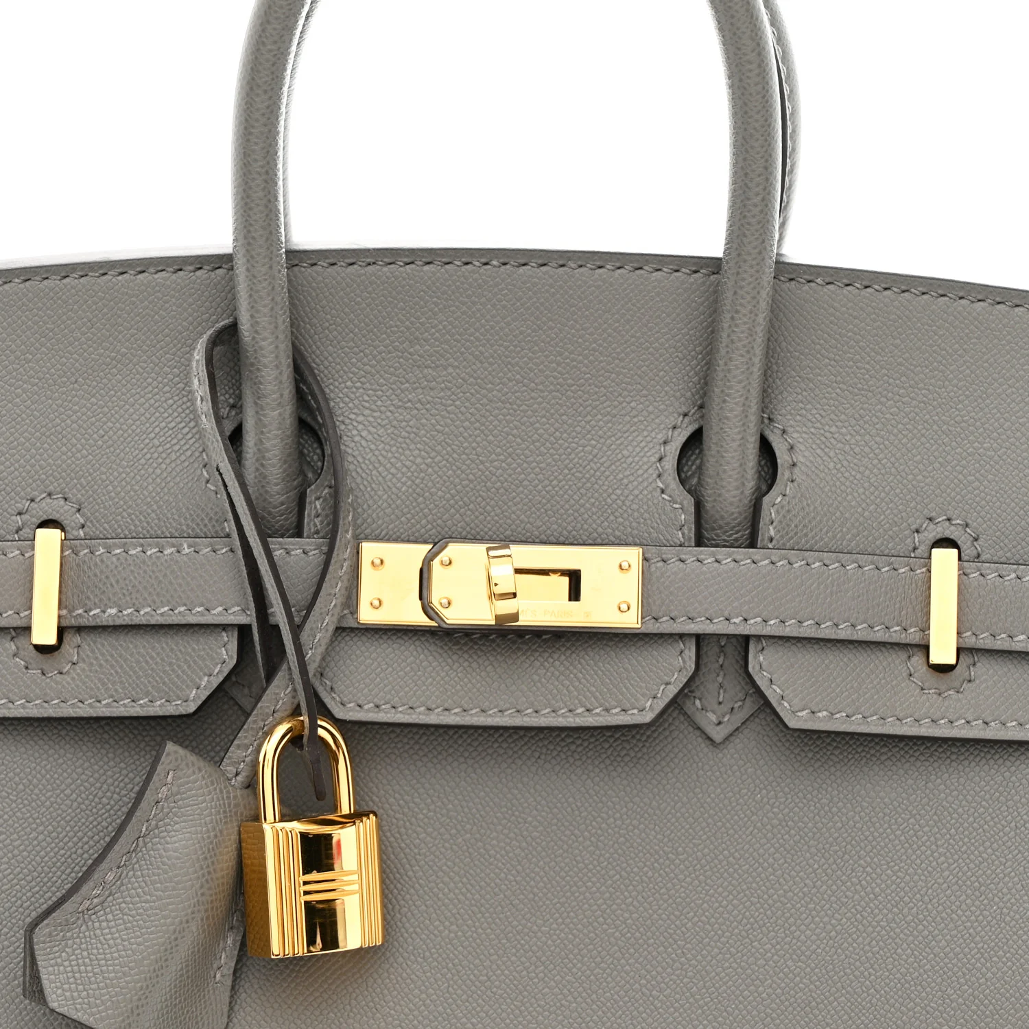 Madame Calfskin Birkin Sellier 25 Gris Meyer - Image 8