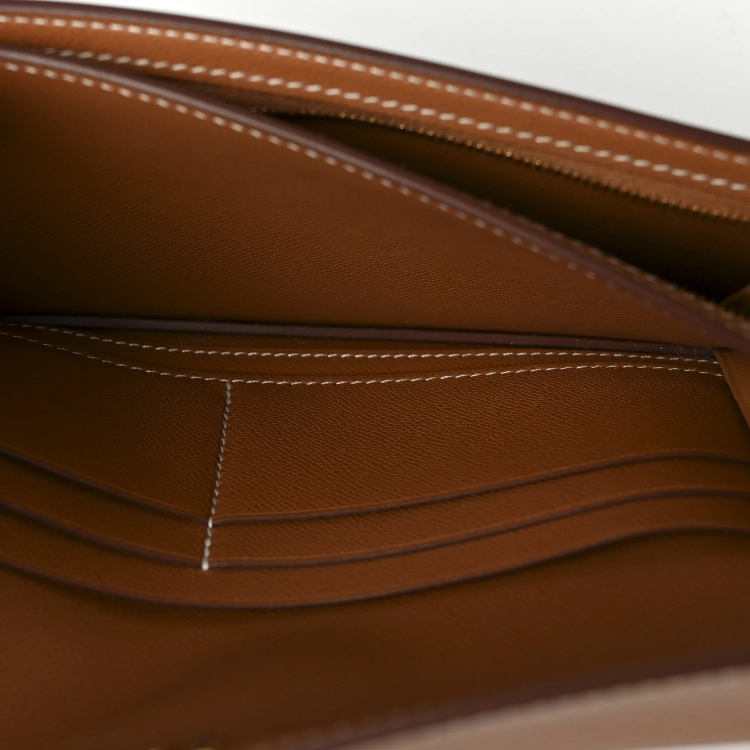 Madame Calfskin Kelly Pocket Long Wallet Gold - Image 5