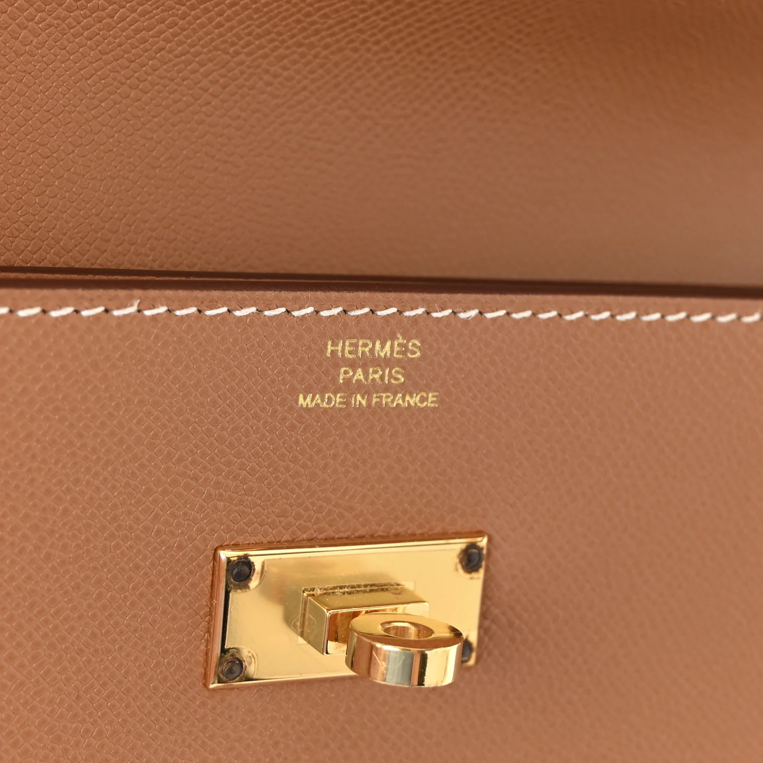 Madame Calfskin Kelly Pocket Long Wallet Gold - Image 6