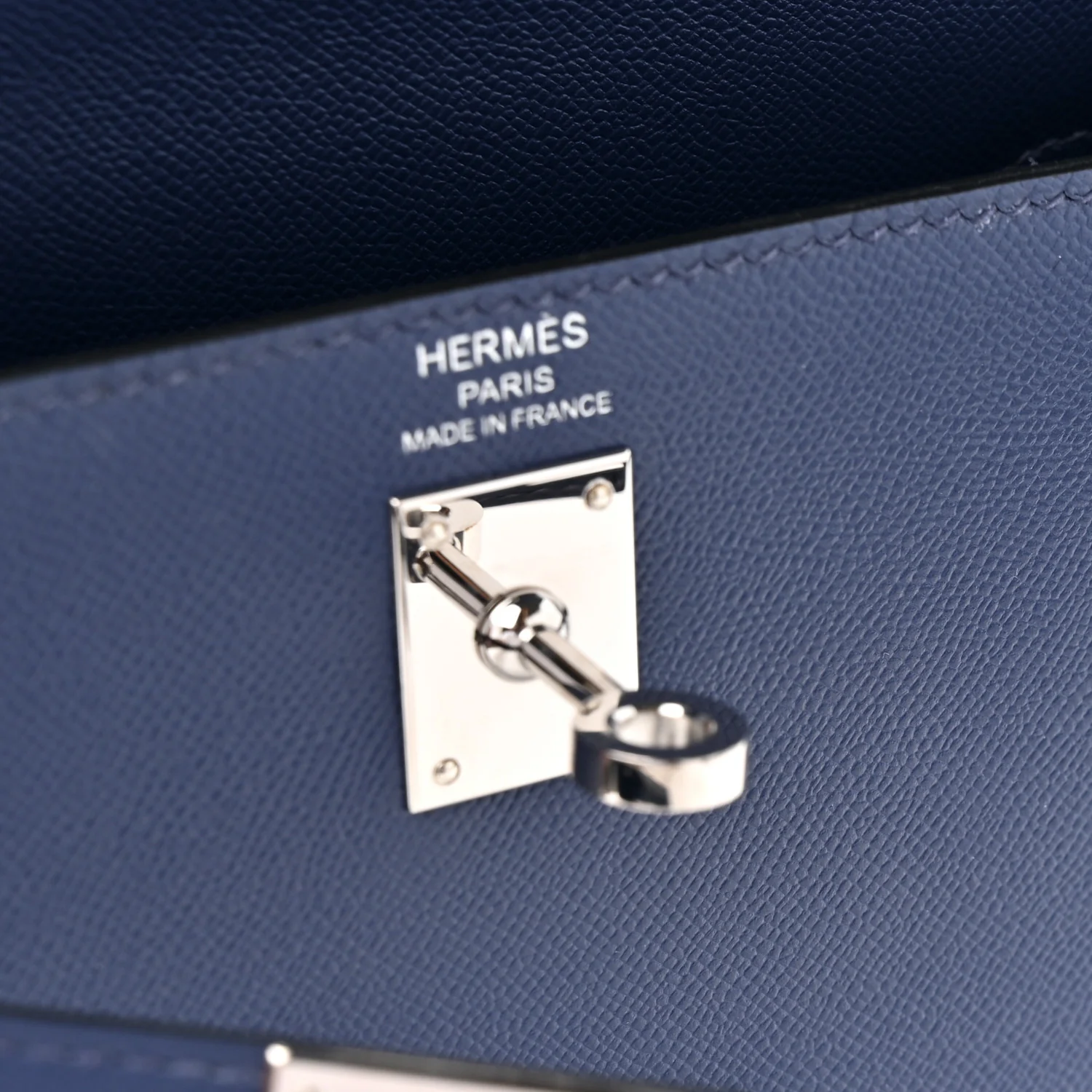 Madame Calfskin Kelly Sellier 25 Bleu Encre - Image 11