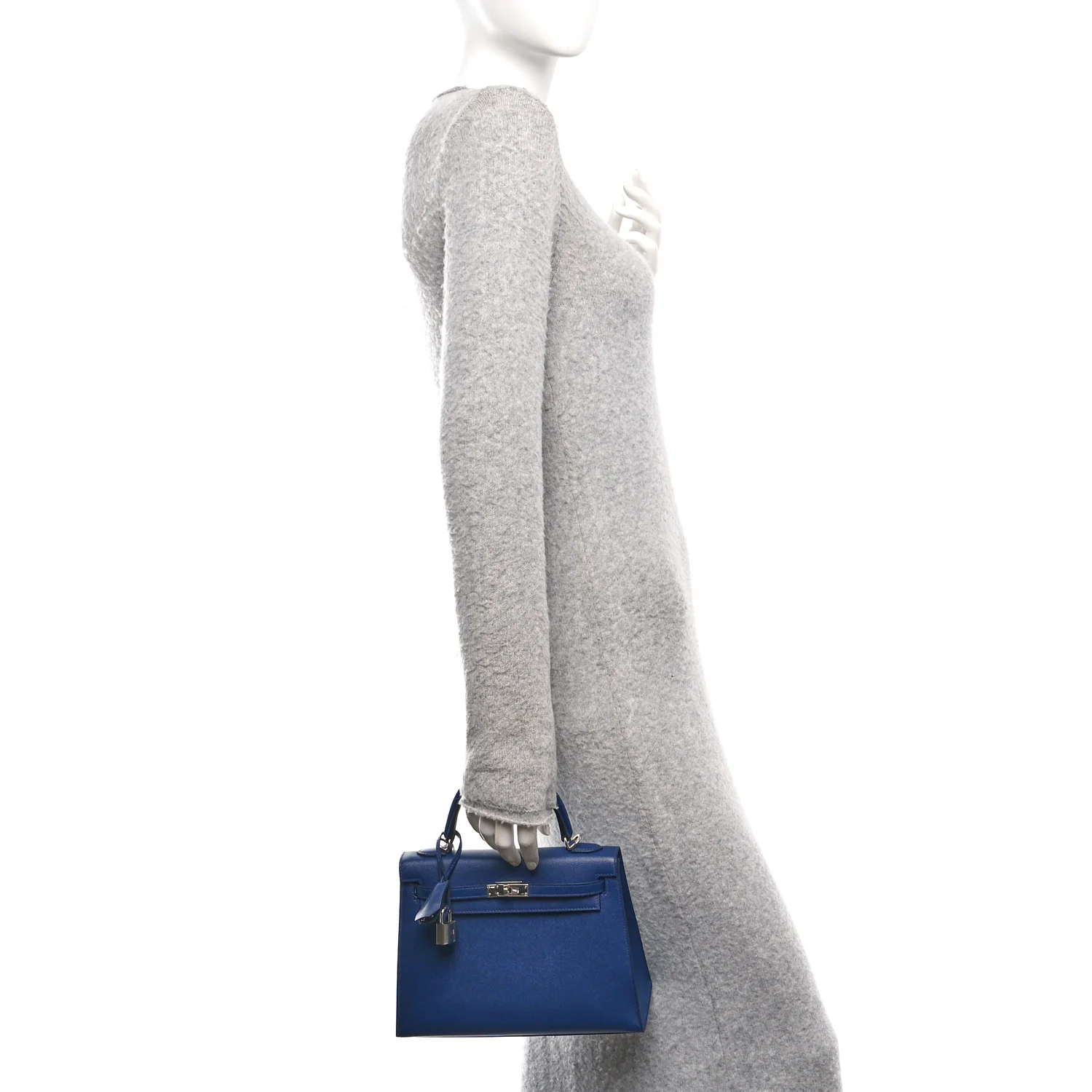 Madame Calfskin Kelly Sellier 25 Bleu Encre - Image 2