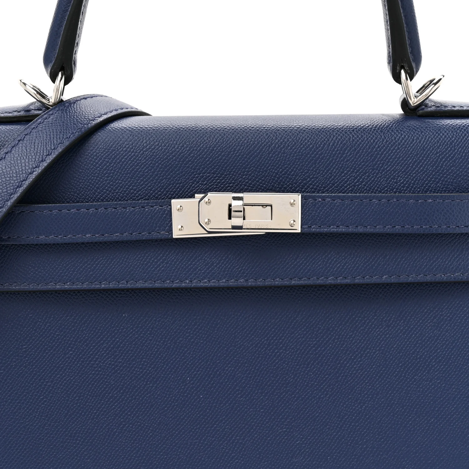 Madame Calfskin Kelly Sellier 25 Bleu Encre - Image 8