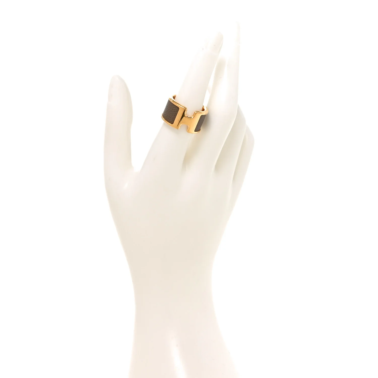 Madame Calfskin Large Olympe Ring 55 7.25 Etoupe - Image 2