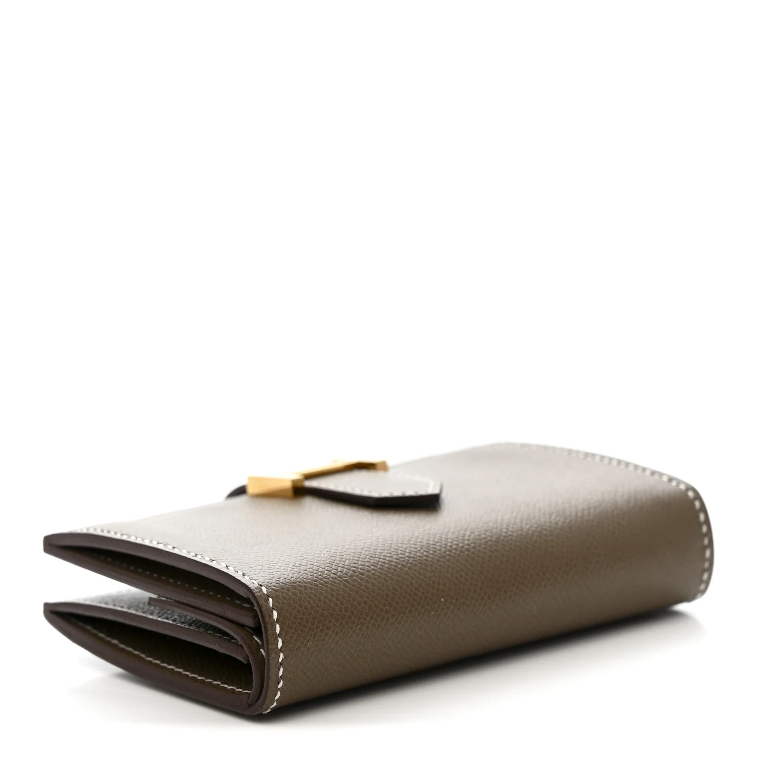 Madame Calfskin Mini Bearn Wallet Etoupe - Image 4