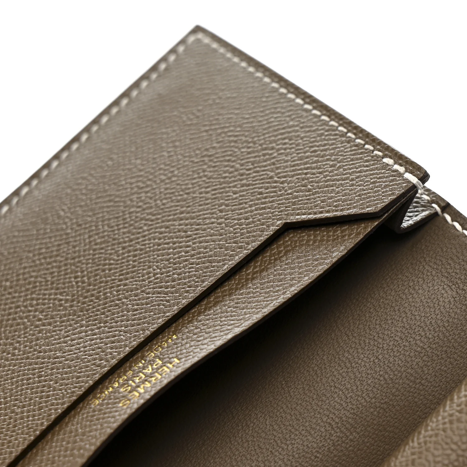 Madame Calfskin Mini Bearn Wallet Etoupe - Image 8