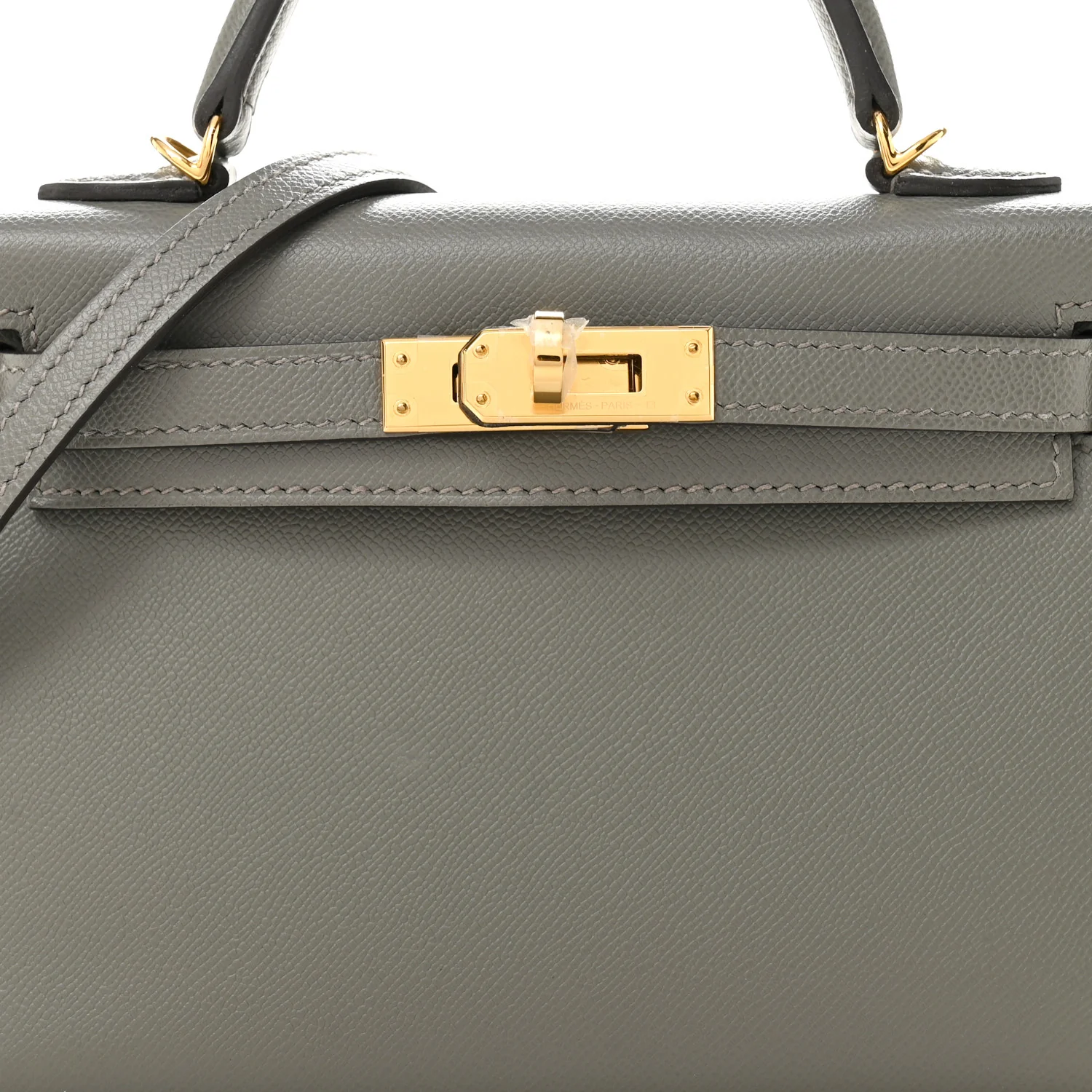 Madame Calfskin Mini Kelly Sellier 20 Gris Meyer - Image 8