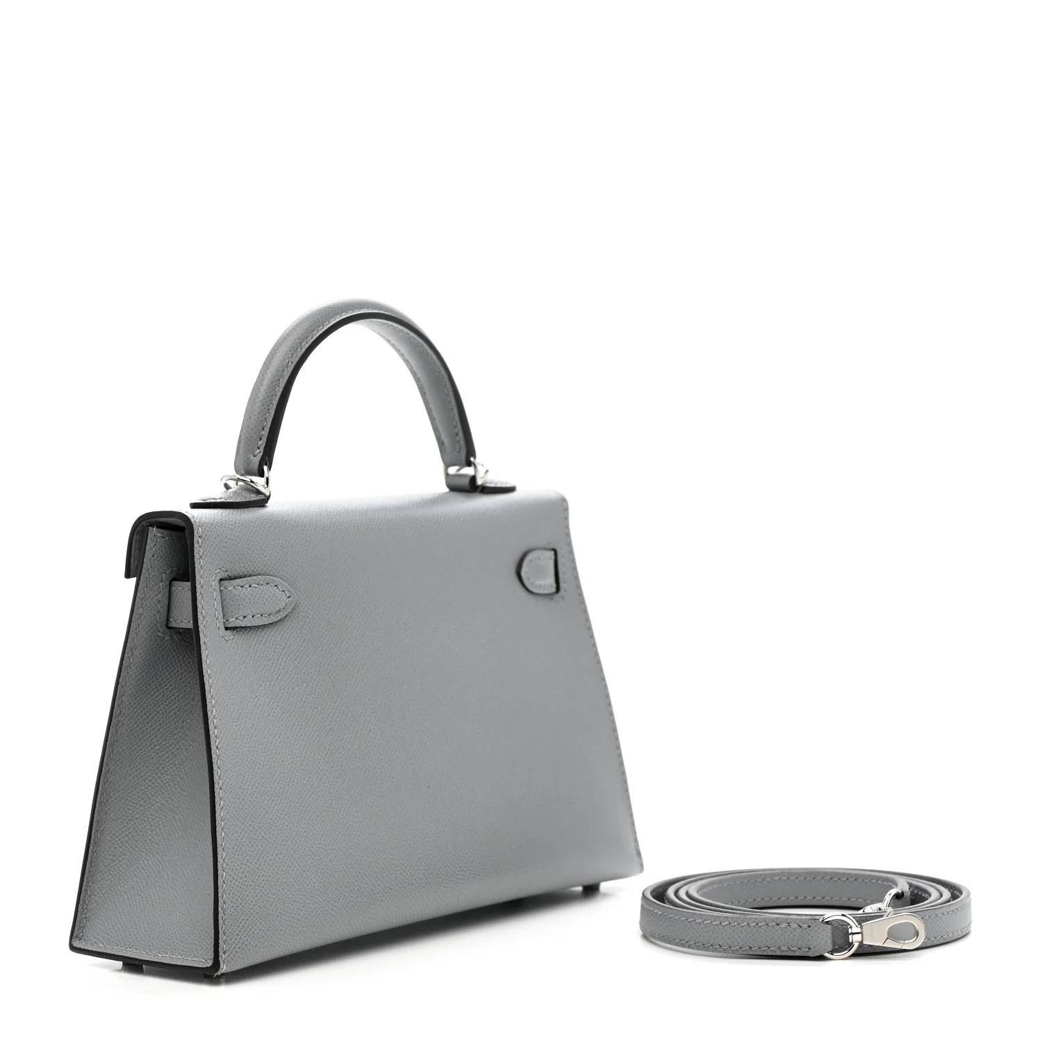 Madame Calfskin Mini Kelly Sellier 20 Gris Pantin - Image 3
