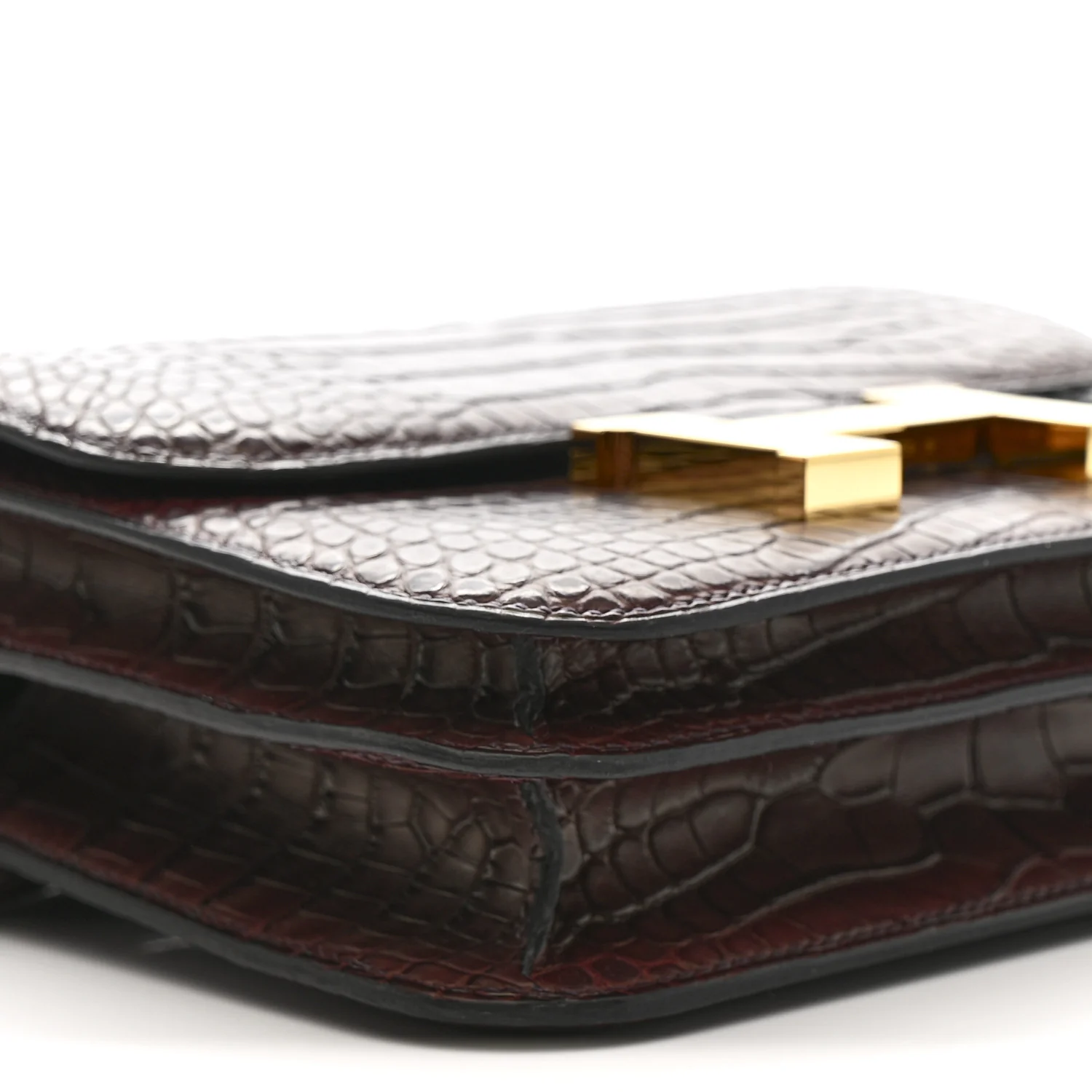 Matte Alligator Constance 18 Rouge Sellier - Image 8