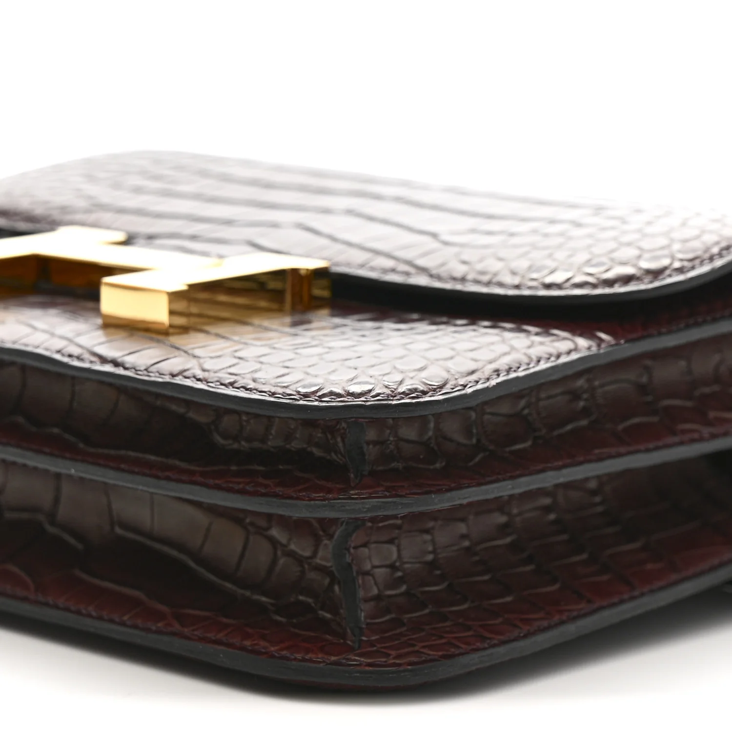 Matte Alligator Constance 18 Rouge Sellier - Image 9