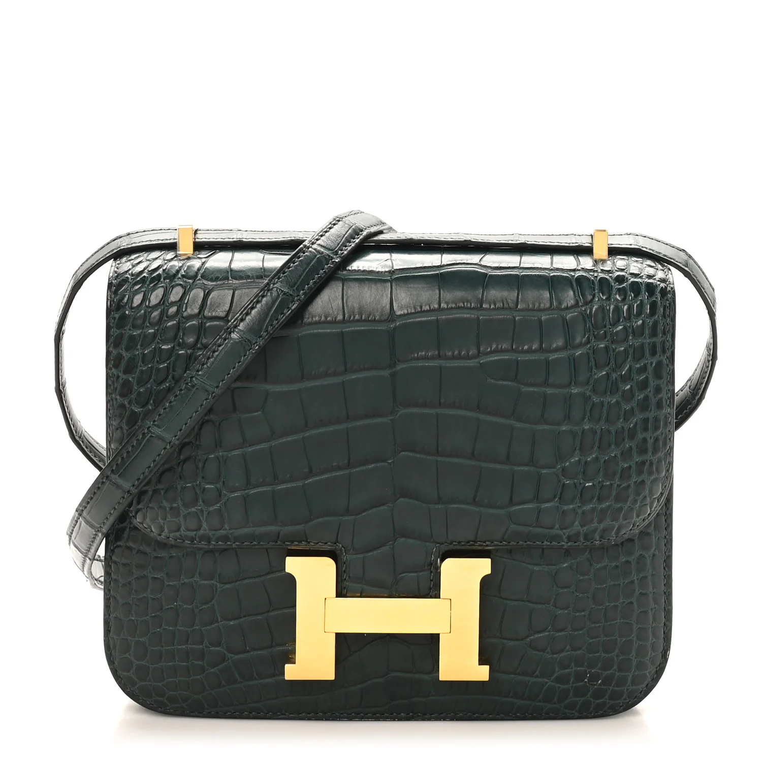 Matte Alligator Constance 18 Vert Cypress