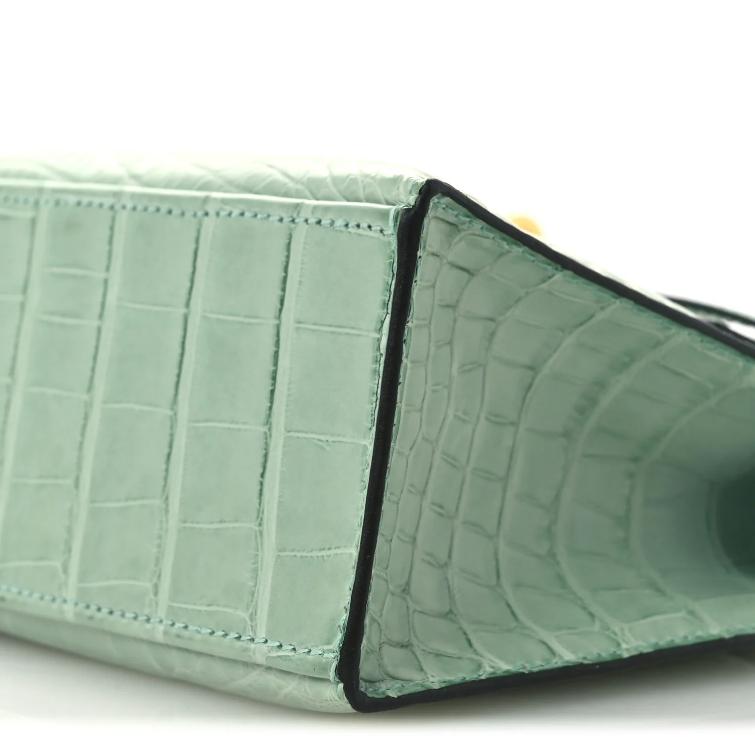 Matte Alligator Kelly Pochette Vert D'eau - Image 10