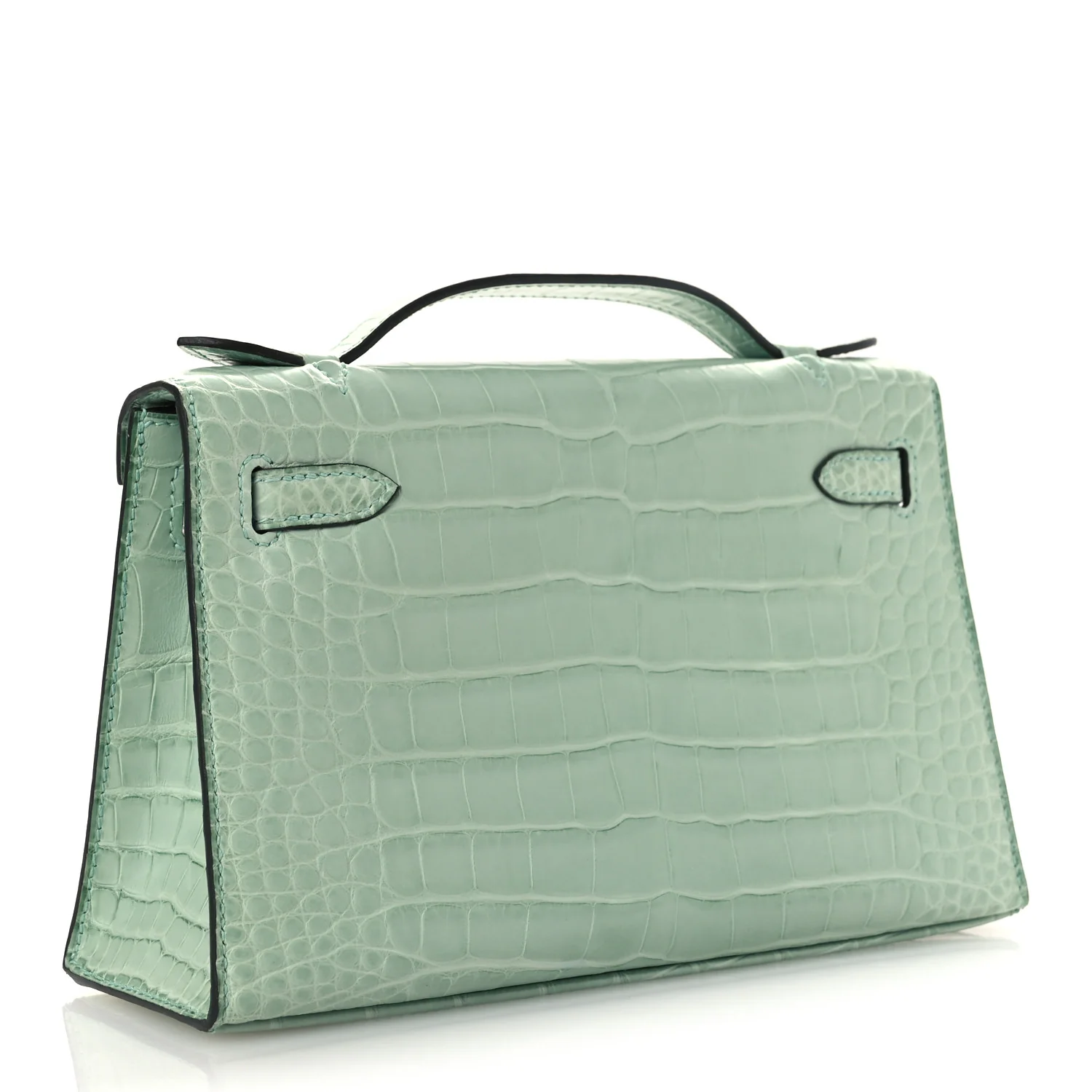Matte Alligator Kelly Pochette Vert D'eau - Image 3
