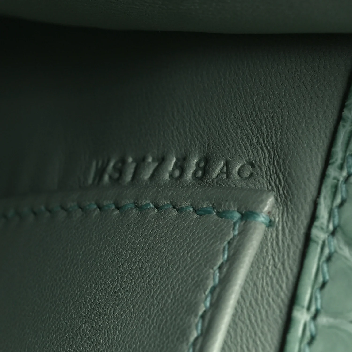 Matte Alligator Kelly Pochette Vert D'eau - Image 7