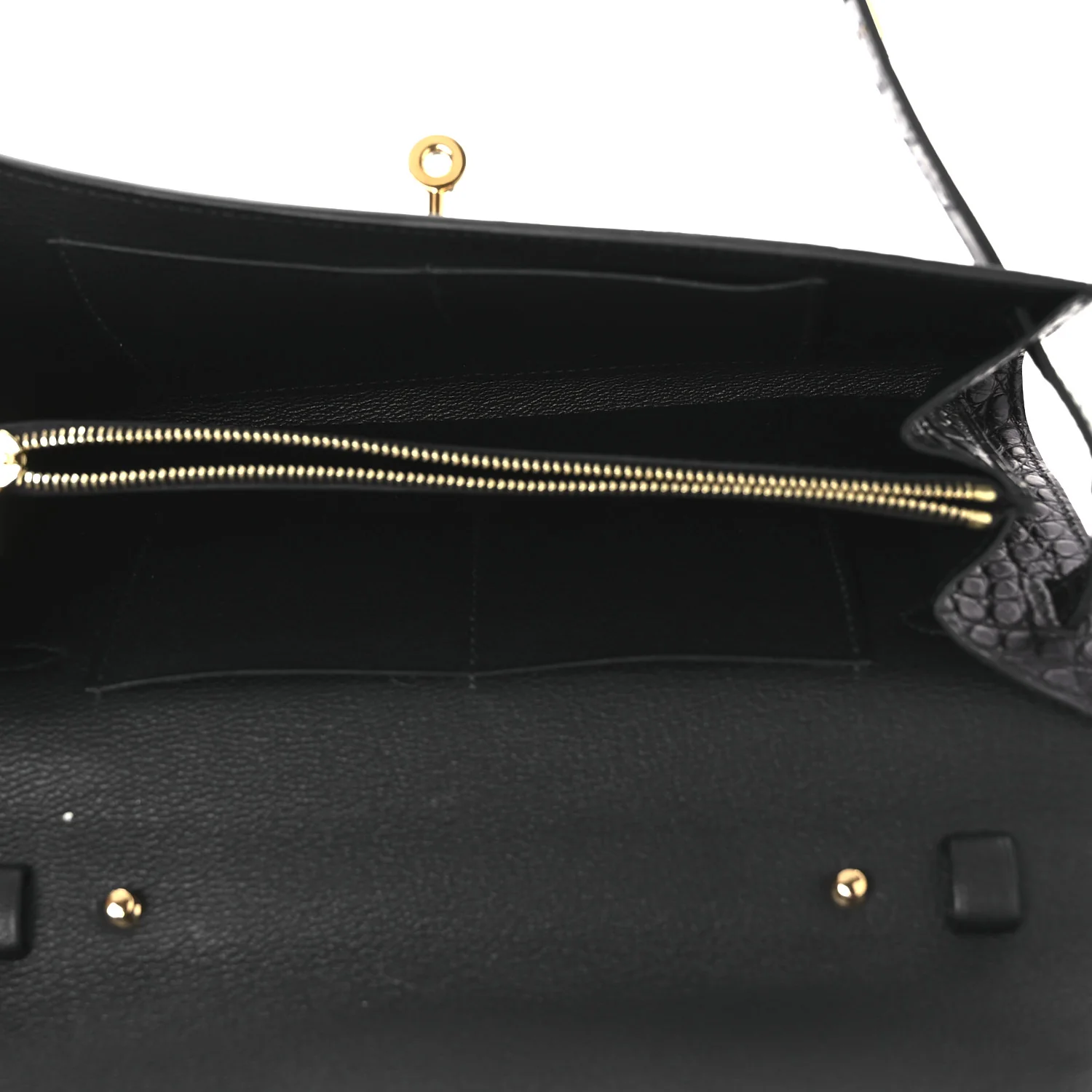 Matte Alligator Kelly Wallet To Go Black - Image 4