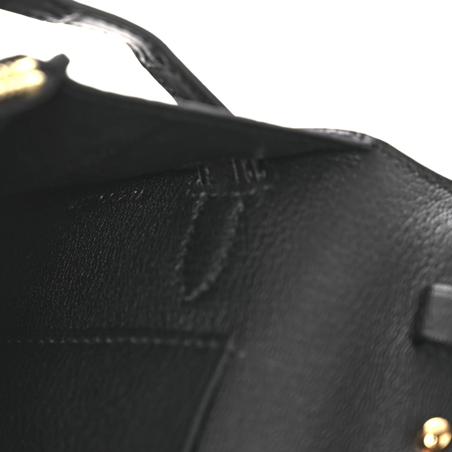 Matte Alligator Kelly Wallet To Go Black - Image 6