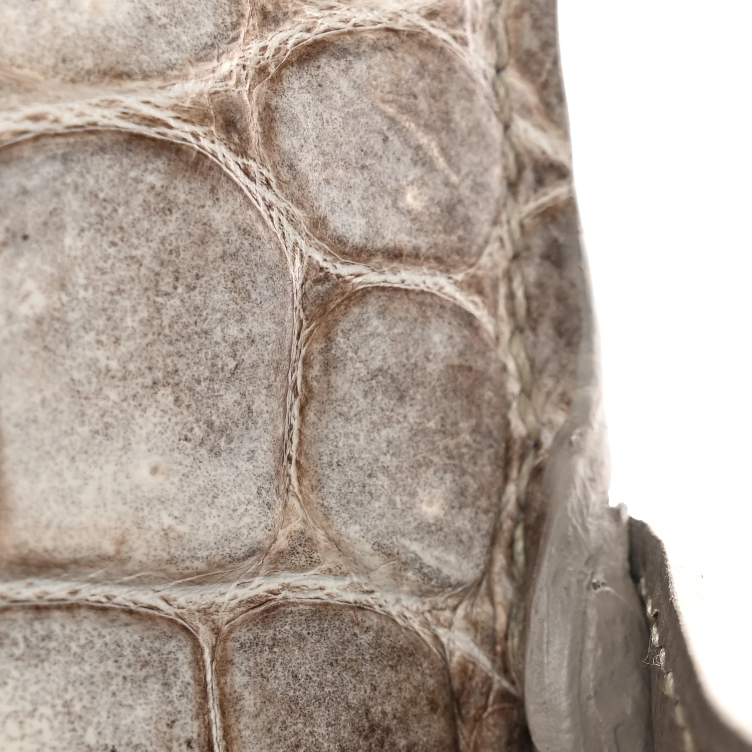 Matte Niloticus Crocodile Himalaya 18K White Gold Diamond Kelly Retourne 28 White - Image 11