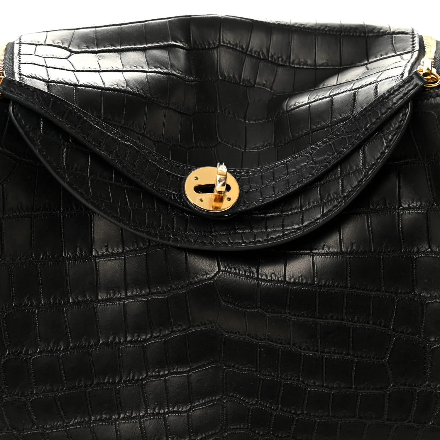 Matte Niloticus Crocodile Lindy 30 Black - Image 8