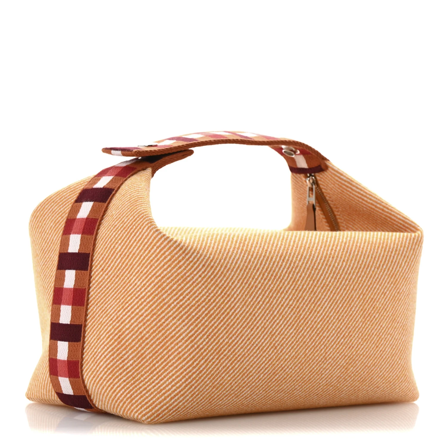 Merino Wool Large Au Carre Bride-A-Brac Pouch Fauve - Image 3