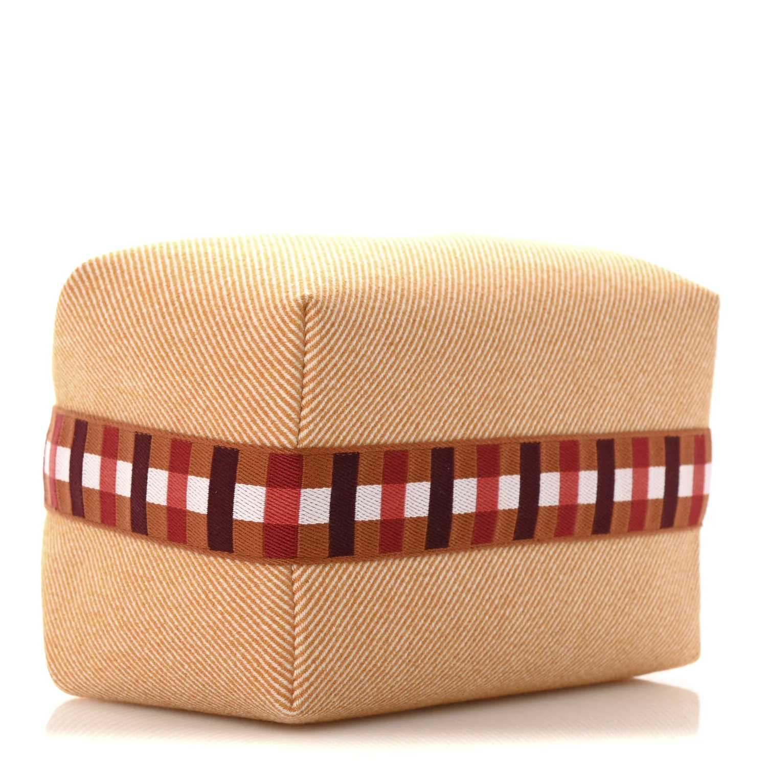 Merino Wool Large Au Carre Bride-A-Brac Pouch Fauve - Image 4