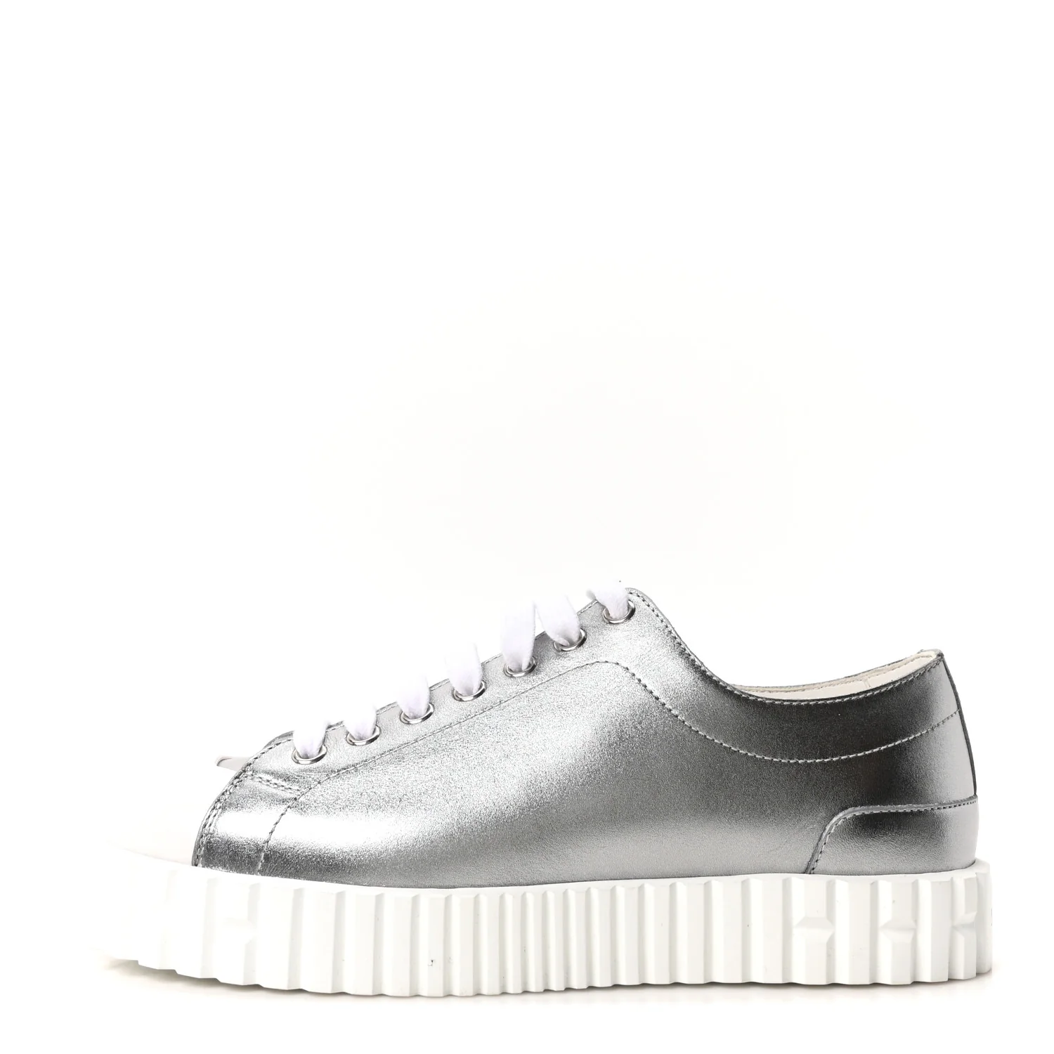 Metallic Calfskin Cross Sneakers 36.5