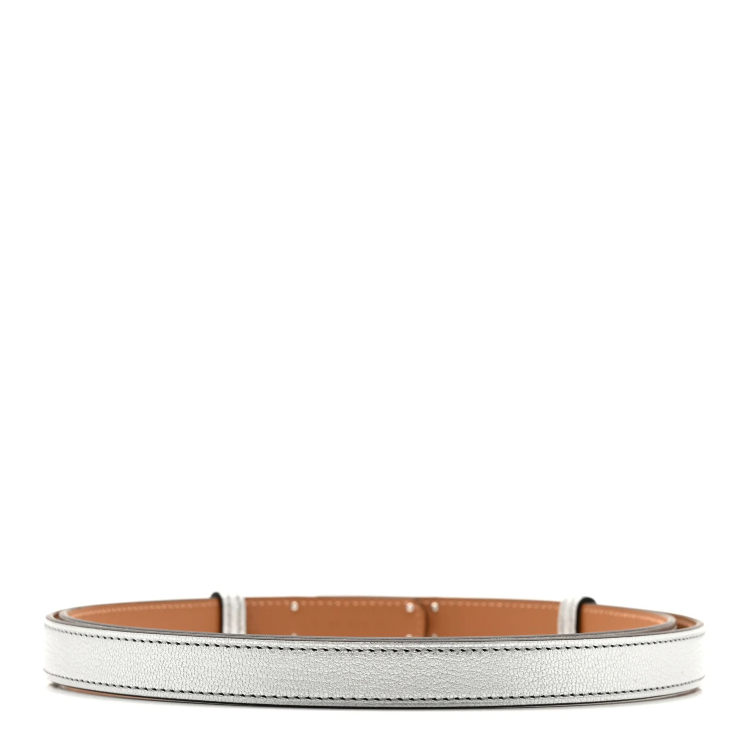 Metallic Chevre Chamkilight Kelly Belt Argent - Image 3